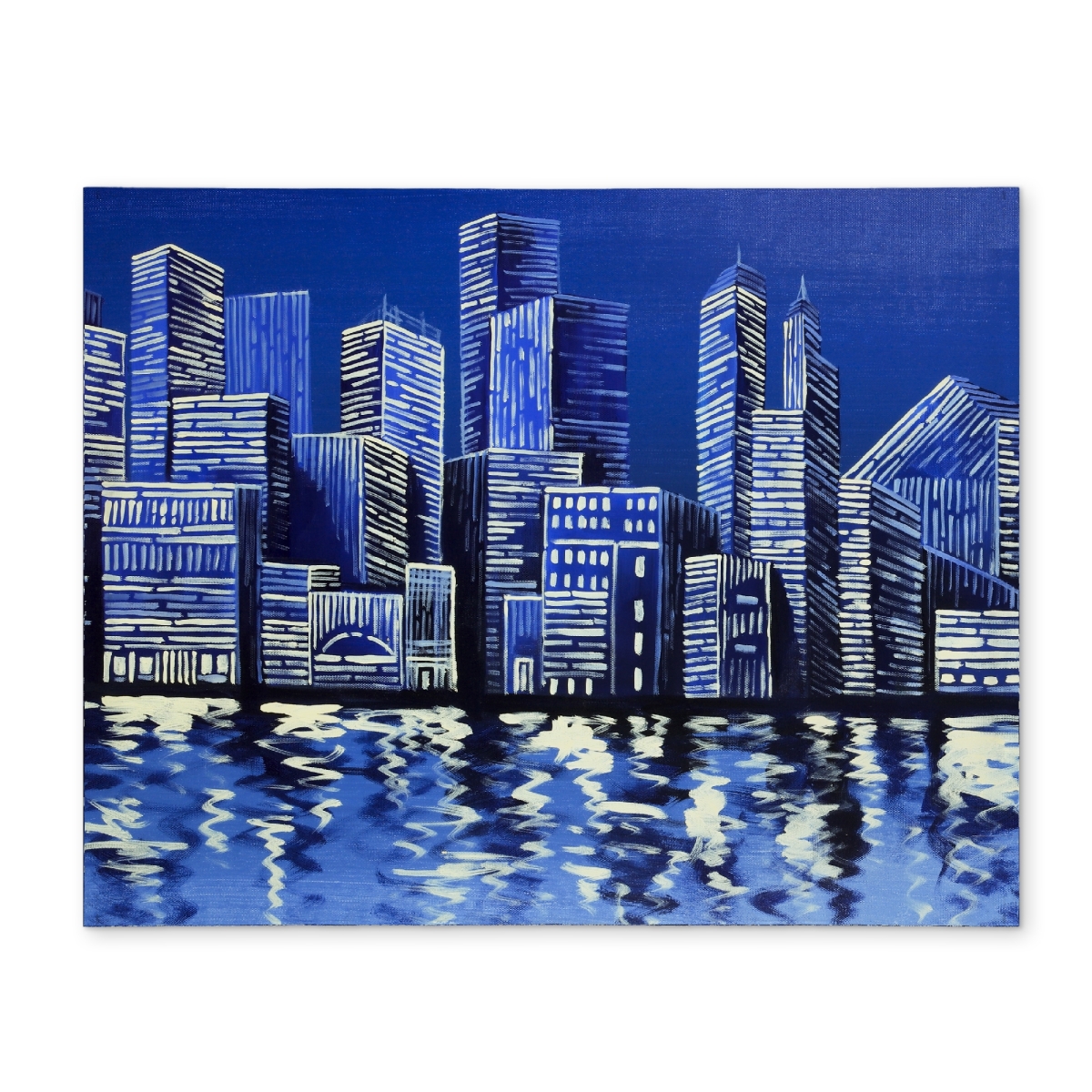 CPPM14184P7SH3 14 x 18 in. Blue Skyline Contemporary Blue Polyester Placemat - Home Decor