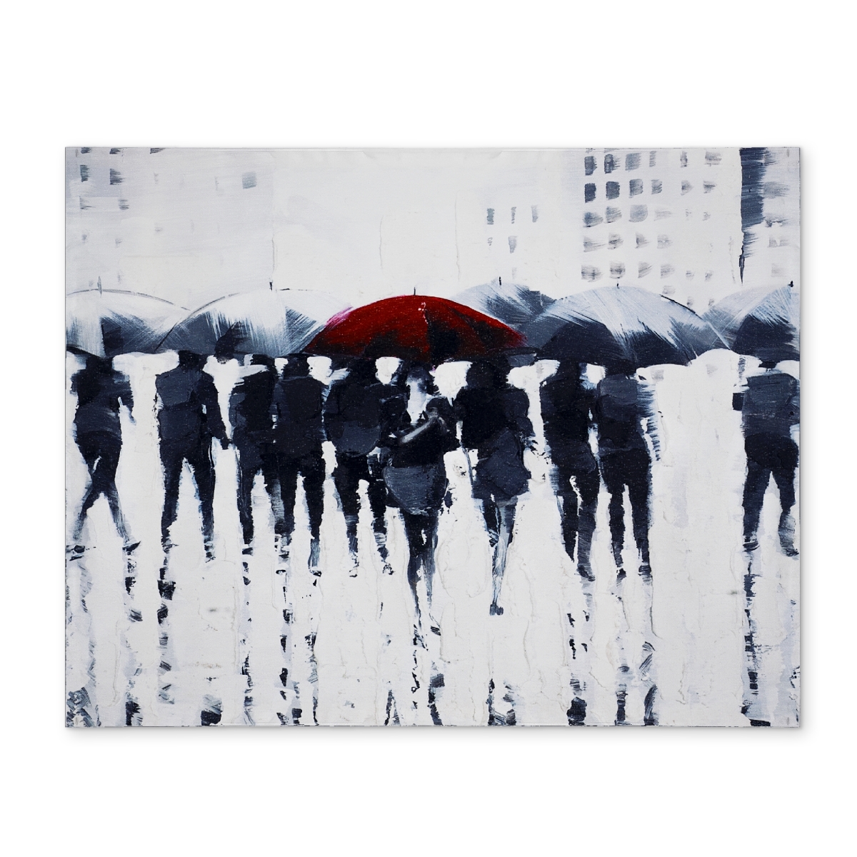 Picture of Begin Home Decor CPPM1418QL0UYU 14 x 18 in. Silhouettes Walking in the Rain Placemat - Modern Bedroom Decor