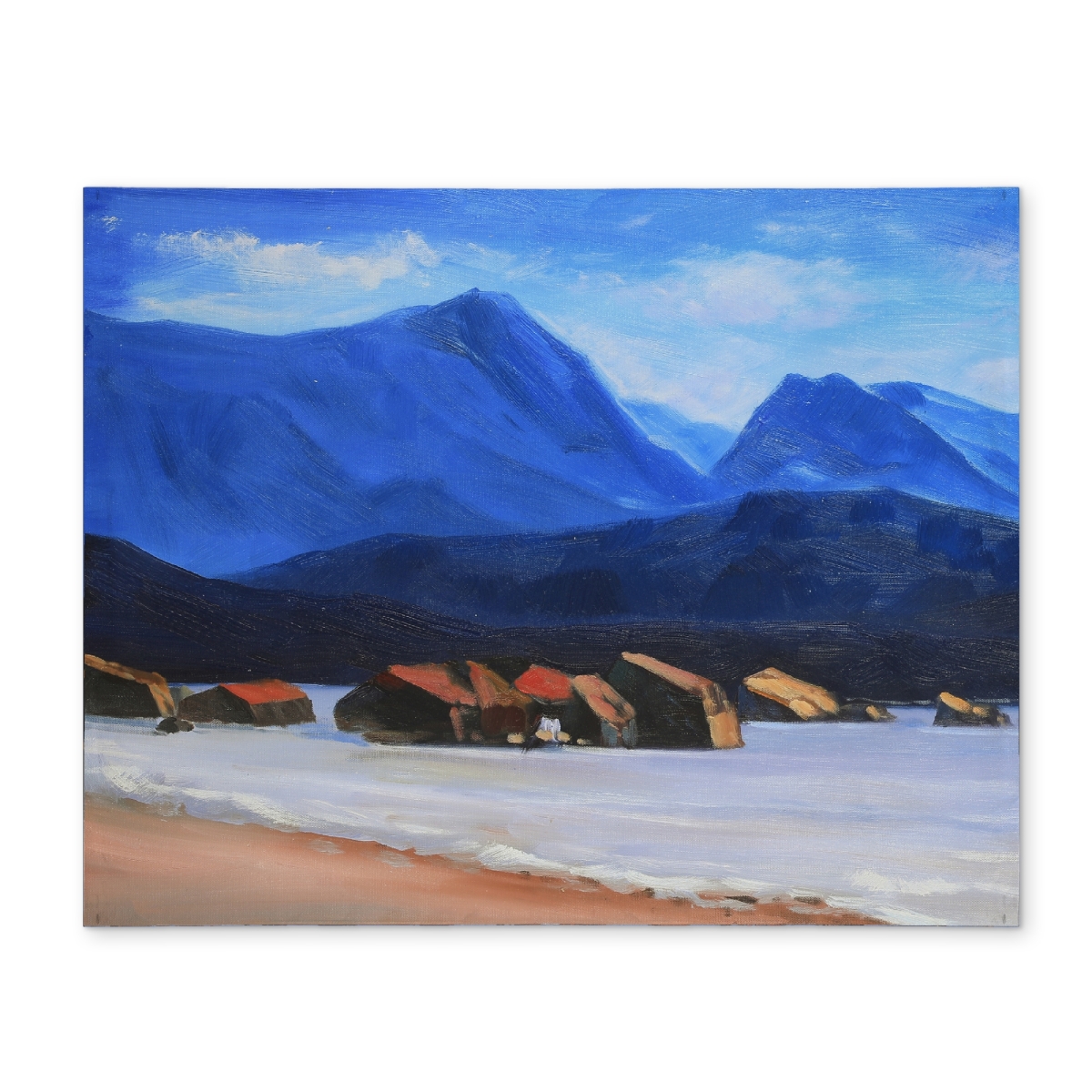 Picture of Begin Home Decor CPPM1418GAAAKR 14 x 18 in. Scenic Coastal Blue Placemat - Scotland Calm Eddies Decor
