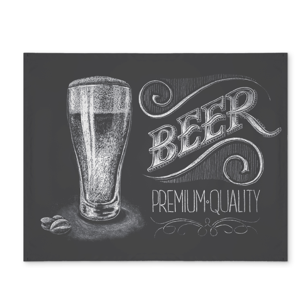 CPPM14184BOP8Q 14 x 18 in. Vintage Beer Signboard Placemat - White Polyester - Home Decor
