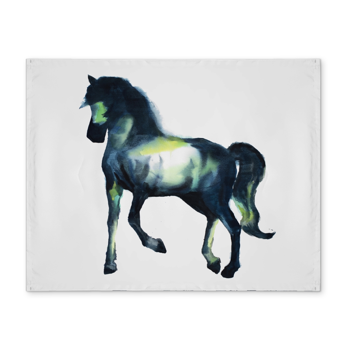CPPM14183YUGXW 14 x 18 in. Elegant Horse Blue Animal Polyester Placemat - Home Decor