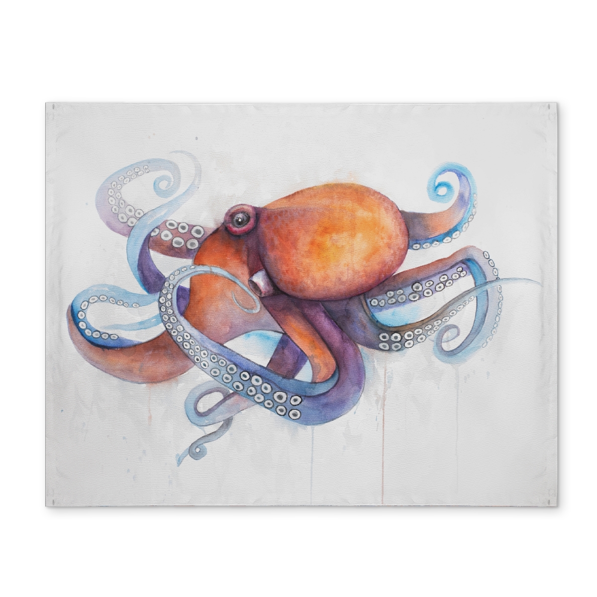 Picture of Begin Home Decor CPPM1418RV6OBC 14 x 18 in. Colorful Octopus Blue Placemat - Aquatic Animal Home Decor