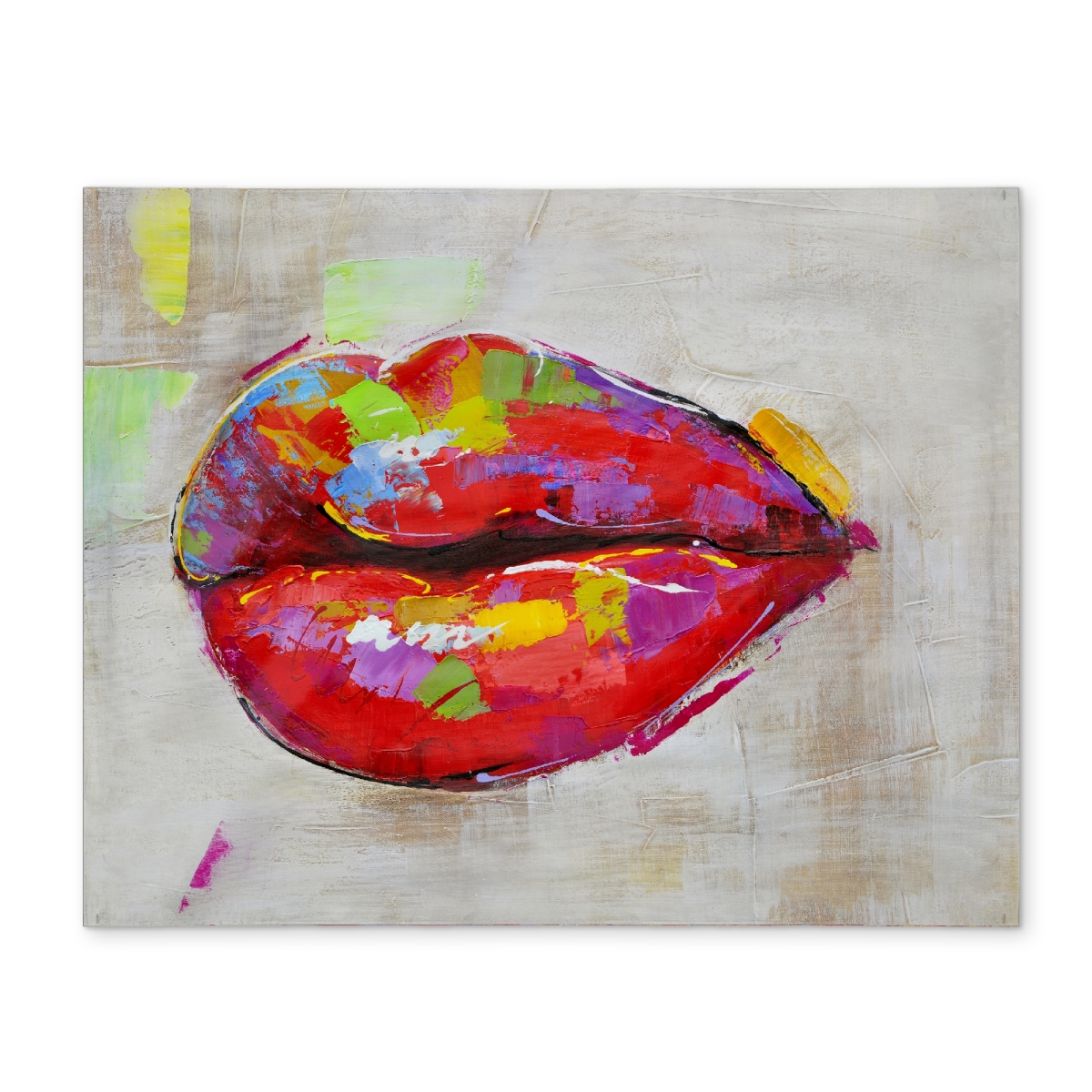 Picture of Begin Home Decor CPPM14188RU9DX 14 x 18 in. Colorful Lips Purple Polyester Placemat - Home Decor Mats