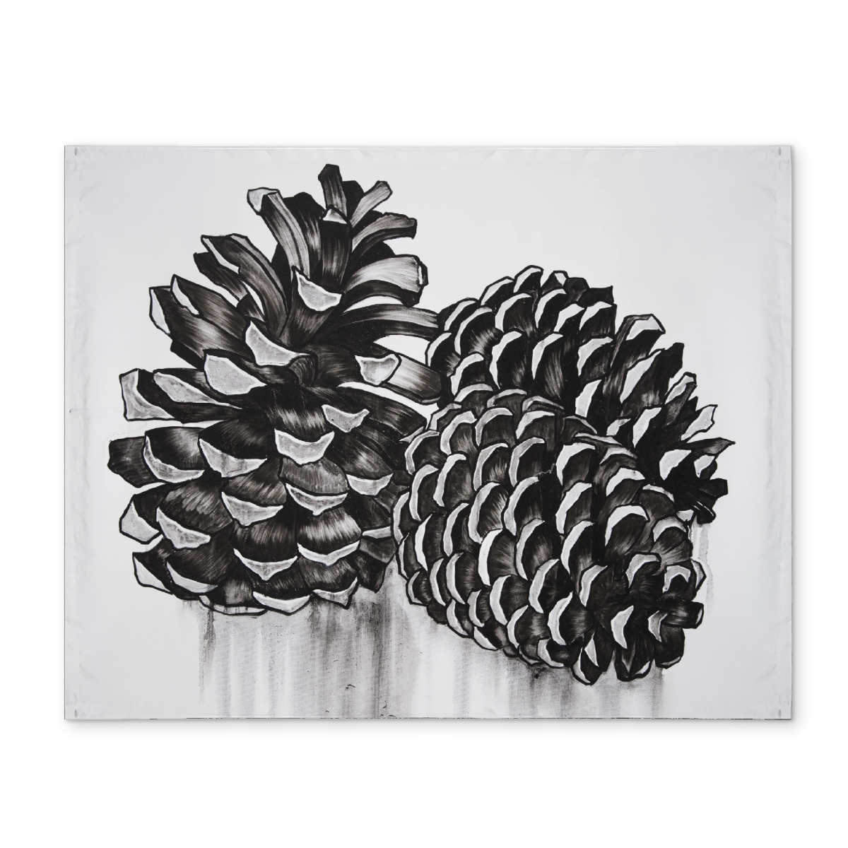 Picture of Begin Home Decor CPPM1418O8PK4M 14 x 18 in. Gray Polyester Trees Bedroom Placemat - Three Small Pine Cones