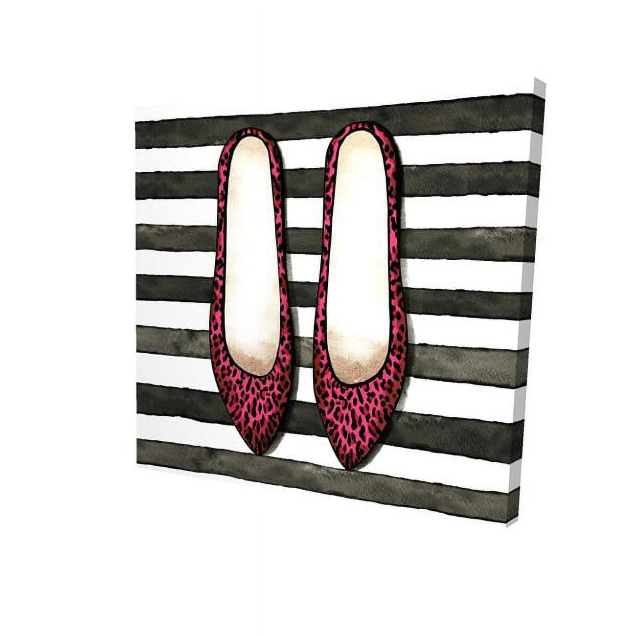 32 x 32 in. Leopard Pink Shoes-Print on Canvas