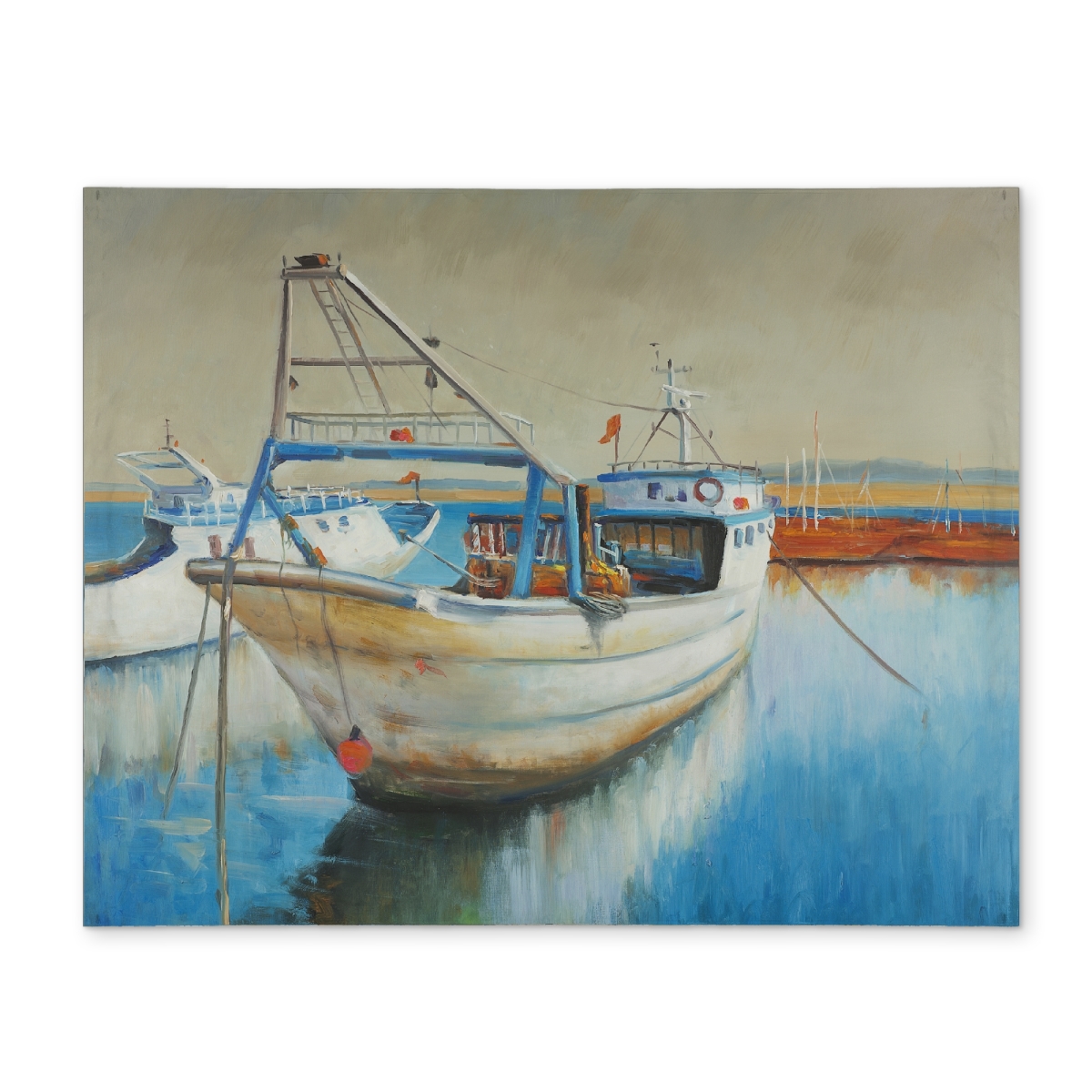 Picture of Begin Home Decor CPPM1418PQC5MS 14 x 18 in. Fishing Boat Polyester Placemat - Bedroom Hobbies Home Decor