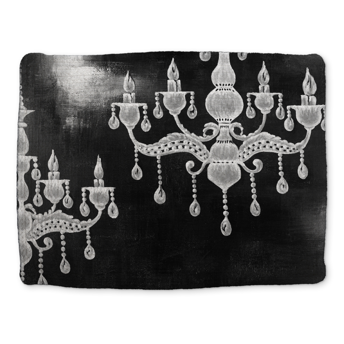 Picture of Begin Home Decor CBPM14184C6LOE 14 x 18 in. White Chandeliers Braided Placemat - Elegant Bedroom Decor