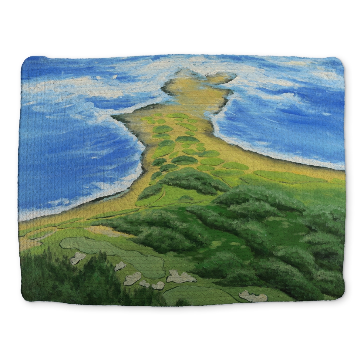 Picture of Begin Home Decor CBPM1418DC8AN3 14 x 18 in. Blue Bedroom Trees Placemat - Golf Course Coastal Decor