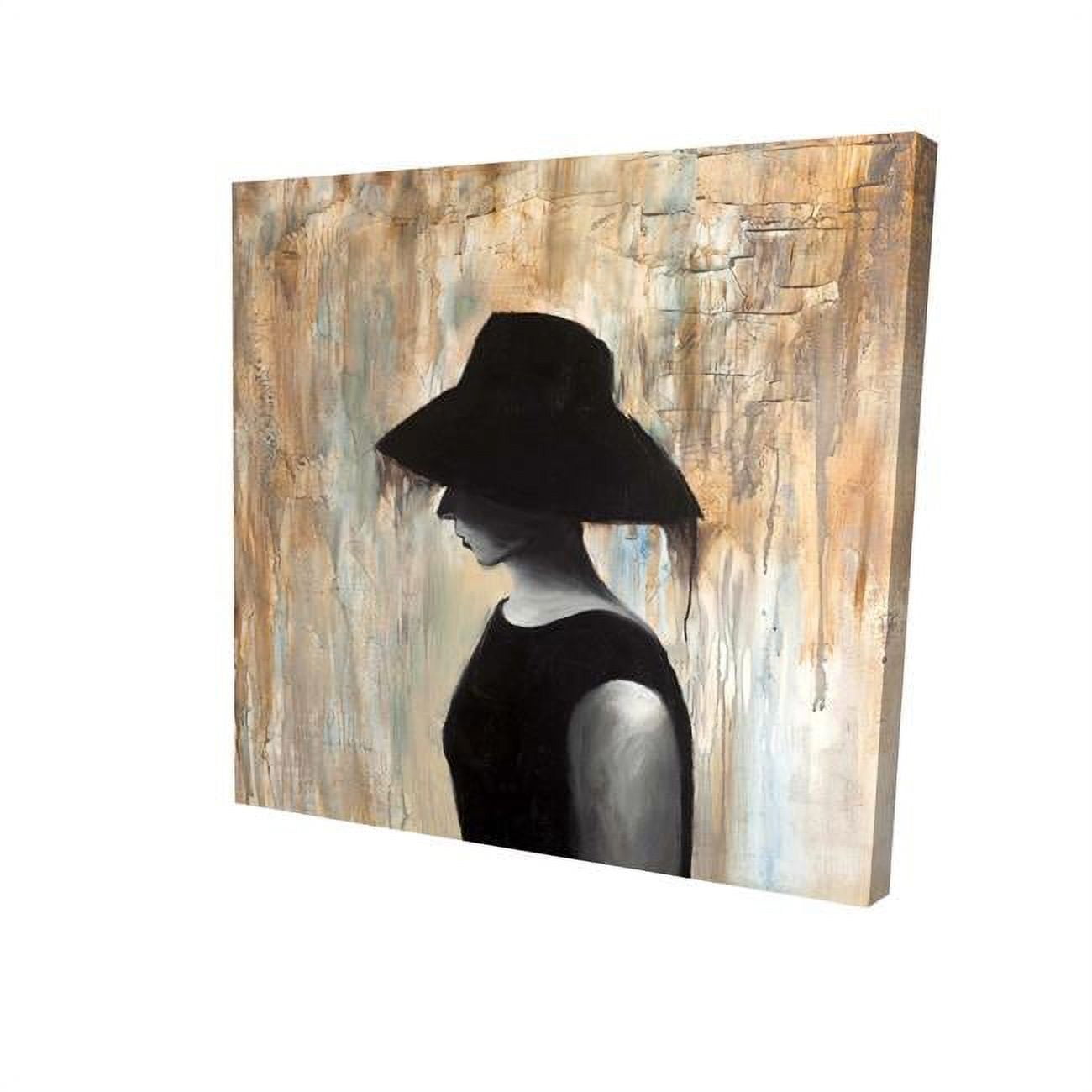 16 x 16 in. Audrey Hepburn with A Big Hat-Print on Canvas