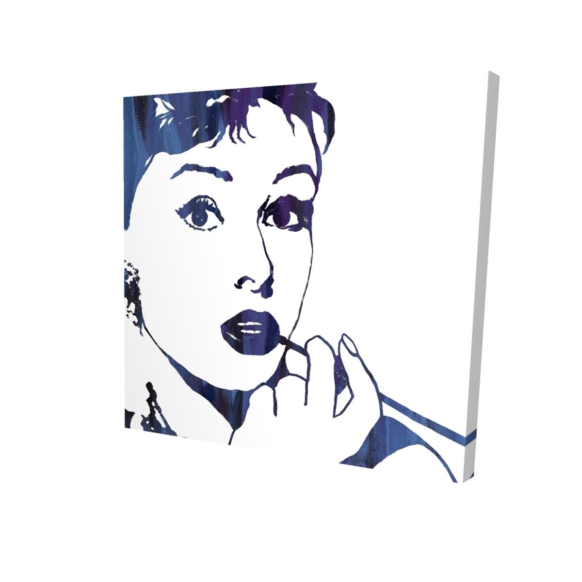 2080-3232-FI19-1 32 x 32 in. Audrey Hepburn-Cigarillo-Print on Canvas