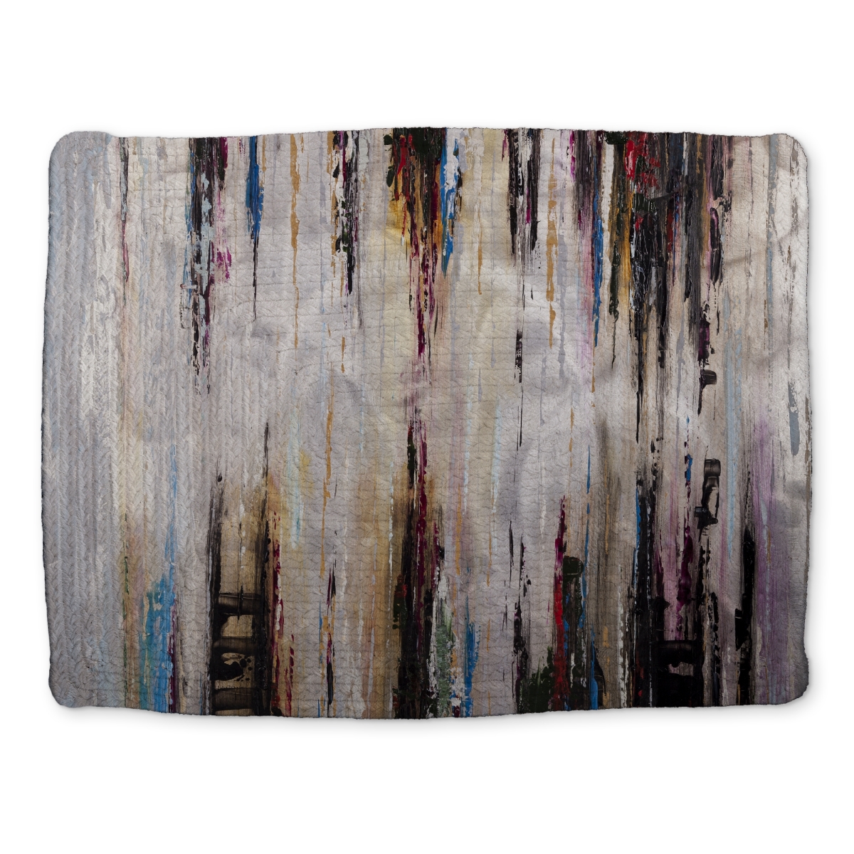 Picture of Begin Home Decor CBPM1418M4Z9TH 14 x 18 in. Abstract Runny Paint Braided Polyester Placemat - Modern Decor