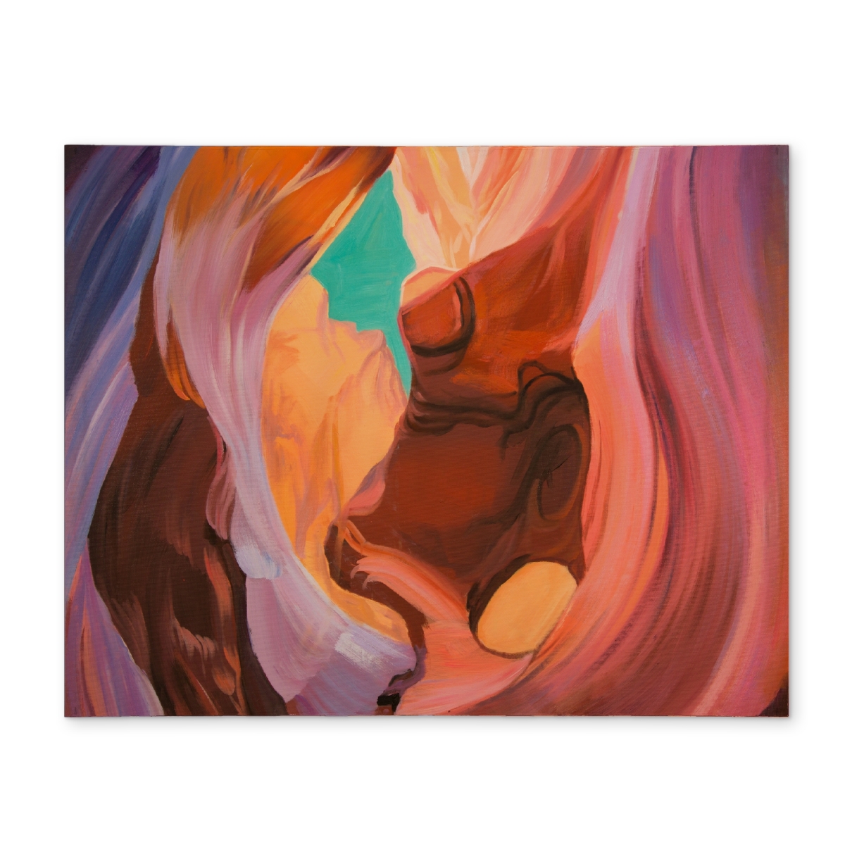 CPPM1418YCIBDD 14 x 18 in. Bedroom Blue Placemat - Inside View of Antelope Canyon Decor