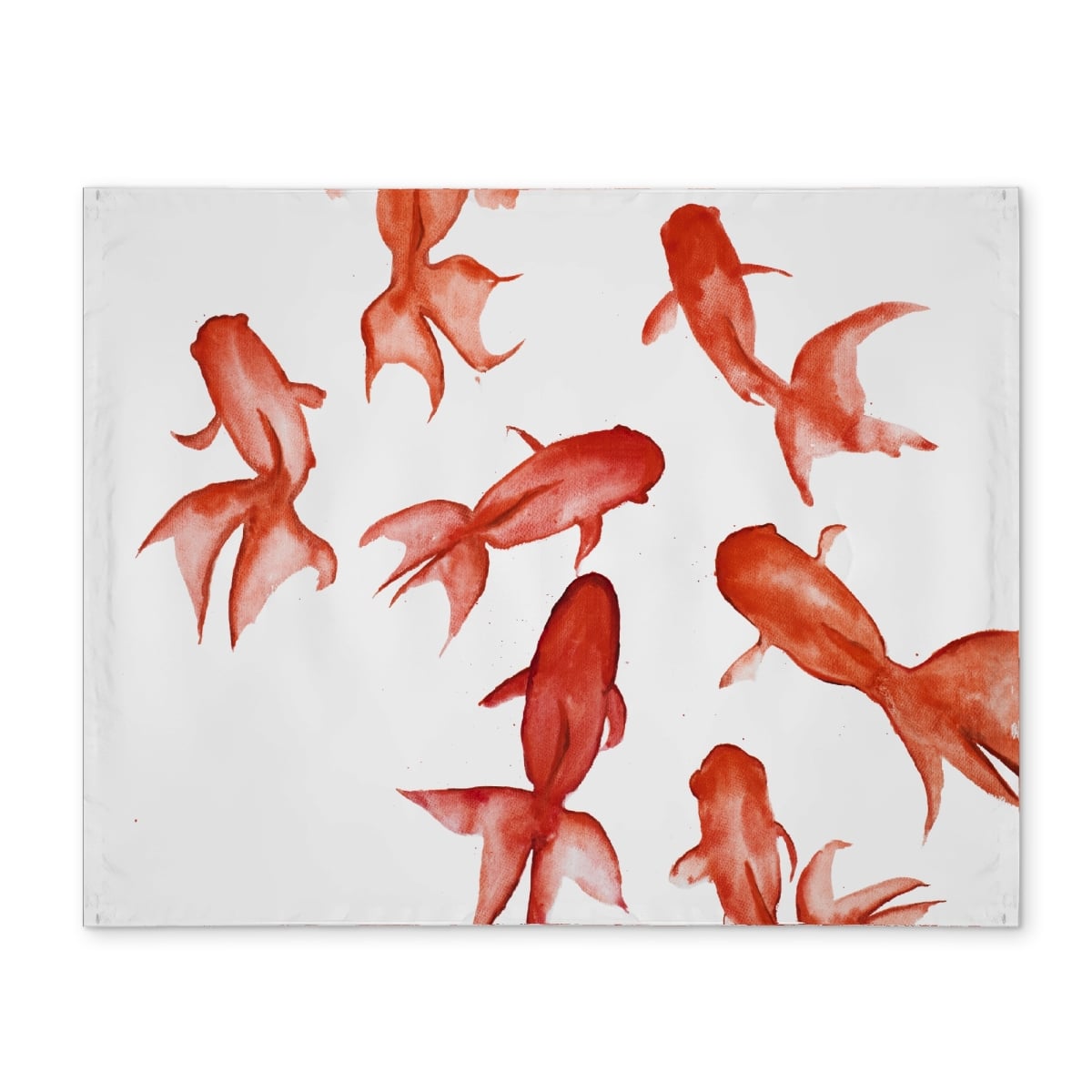 Picture of Begin Home Decor CPPM1418US8NC4 14 x 18 in. Red Fishes Asian Animals Placemat - Polyester Home Decor