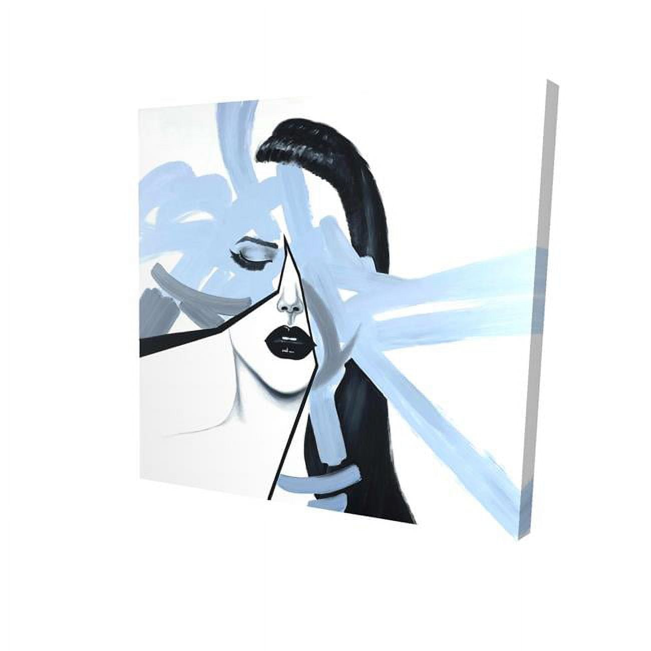 32 x 32 in. Abstract Blue Woman Portrait-Print on Canvas