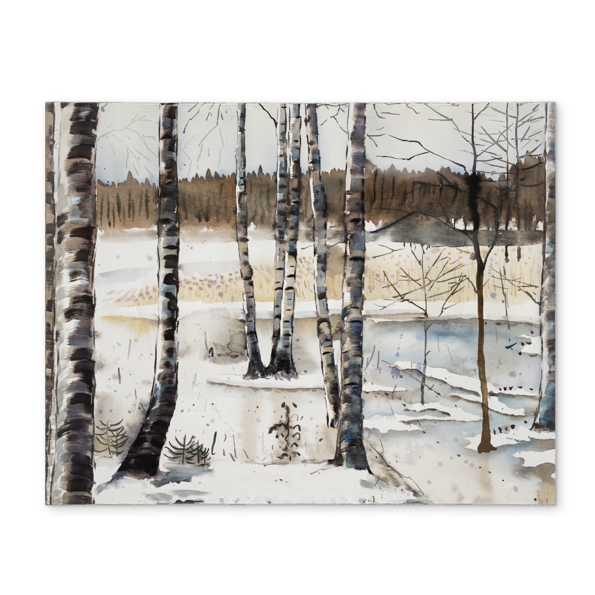 Picture of Begin Home Decor CPPM1418GNC7Y6 14 x 18 in. Winter Swamp Blue Polyester Placemat - Landscapes Bedroom Decor