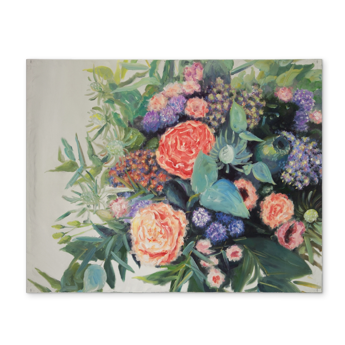 Picture of Begin Home Decor CPPM14182L11H0 14 x 18 in. Flowers Melody Contemporary Green Leaves Placemat - Polyester