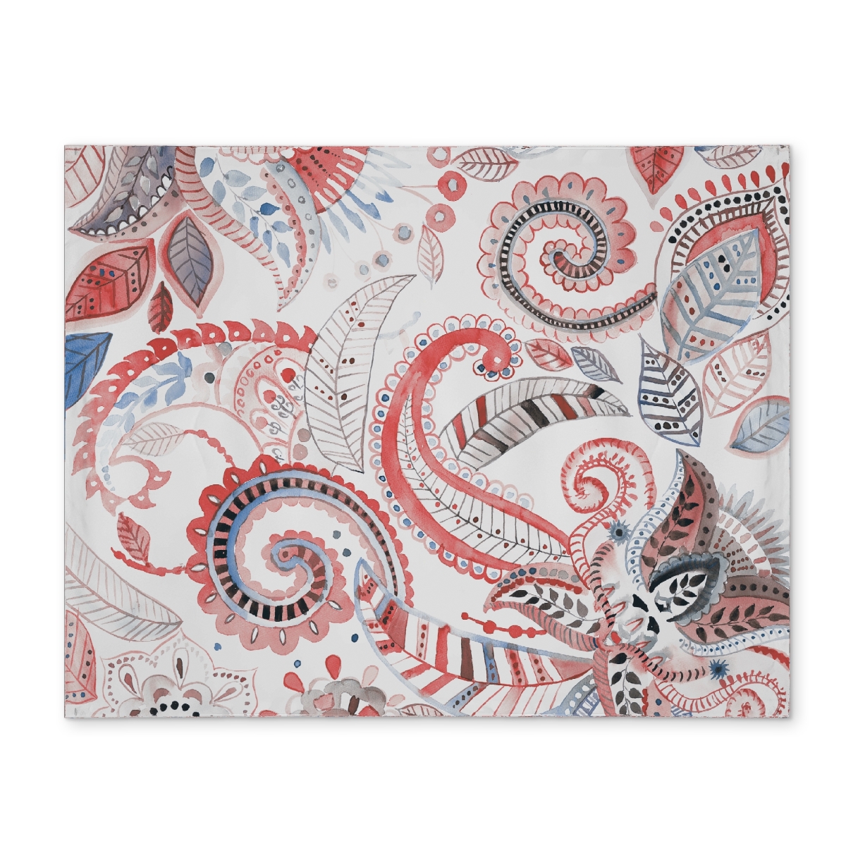 Picture of Begin Home Decor CPPM1418JNI9SZ 14 x 18 in. Paisley Pattern Blue Bedroom Placemat - Polyester Home Decor