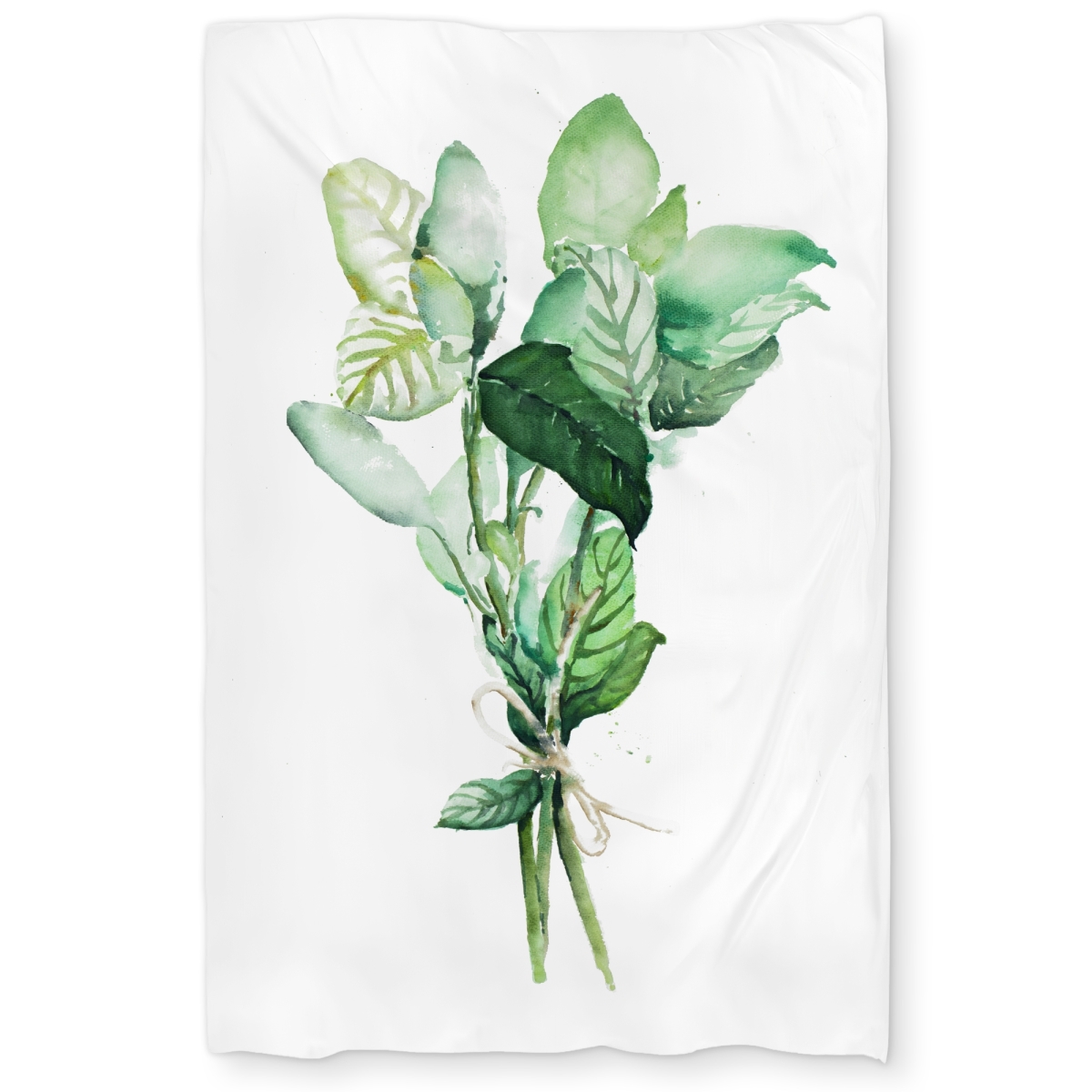 C1DCTXLWSIO352 Tied Up Basil Leaves Bundle - Kitchen Food Twin Size Extra Long Duvet Cover - Decor