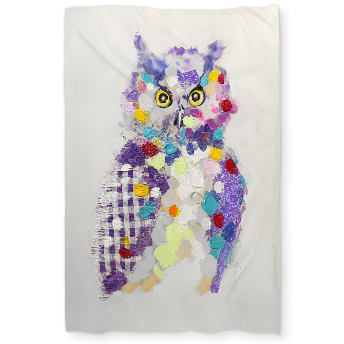 C1DCTXLW48SVCH Textured Abstract Owl - Bird Contemporary Twin Size Extra Long Duvet Cover - Home Decor