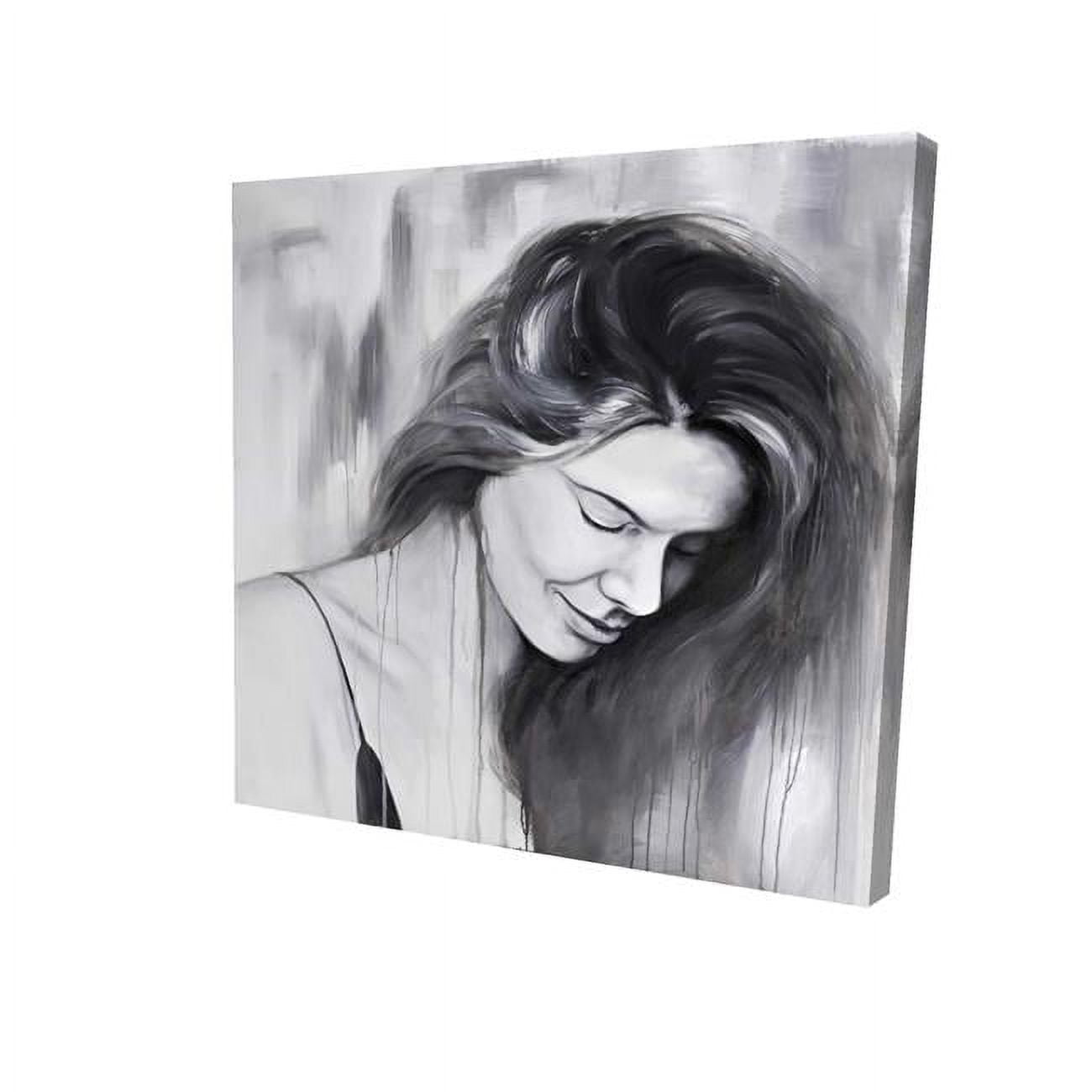 32 x 32 in. Smiling Woman Portrait-Print on Canvas
