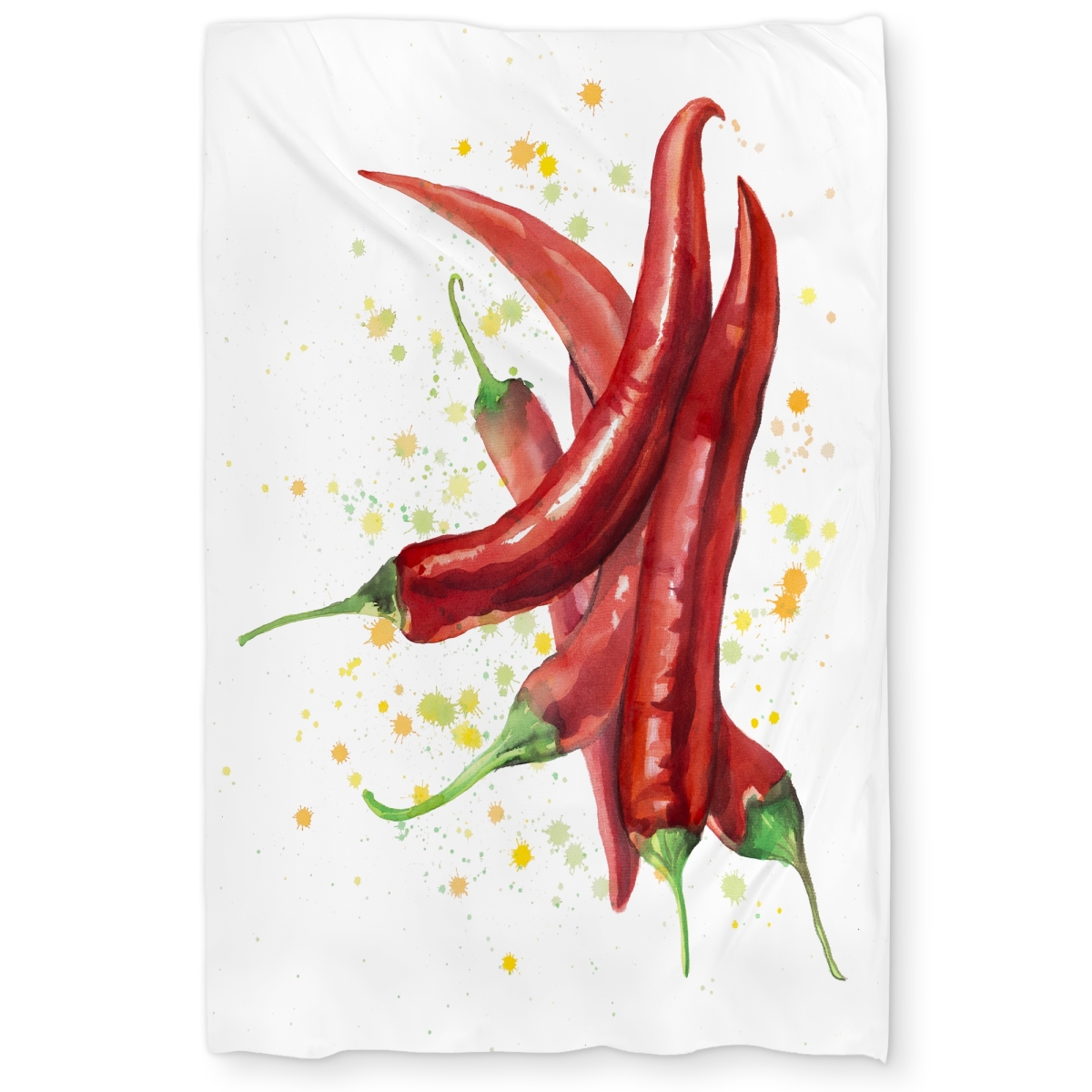 C1DCTXLWITZZPP Red Hot Peppers Twin Size Extra Long Duvet Cover - Kitchen Illustrative Home Decor