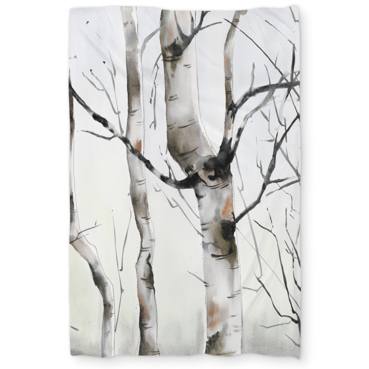 C1DCTXLWQ9B3SD Three Birches Trees Minimalist Twin Size Extra Long Duvet Cover - Home Decor
