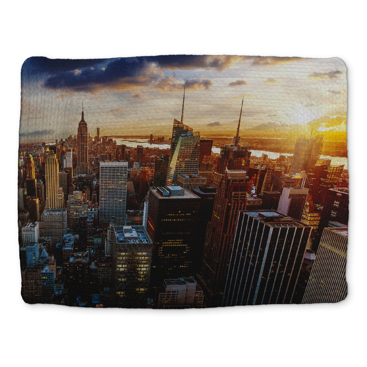 Picture of Begin Home Decor CBPM14182YRYSE 14 x 18 in. City of York by Dawn Blue Braided Placemat - Home Decor