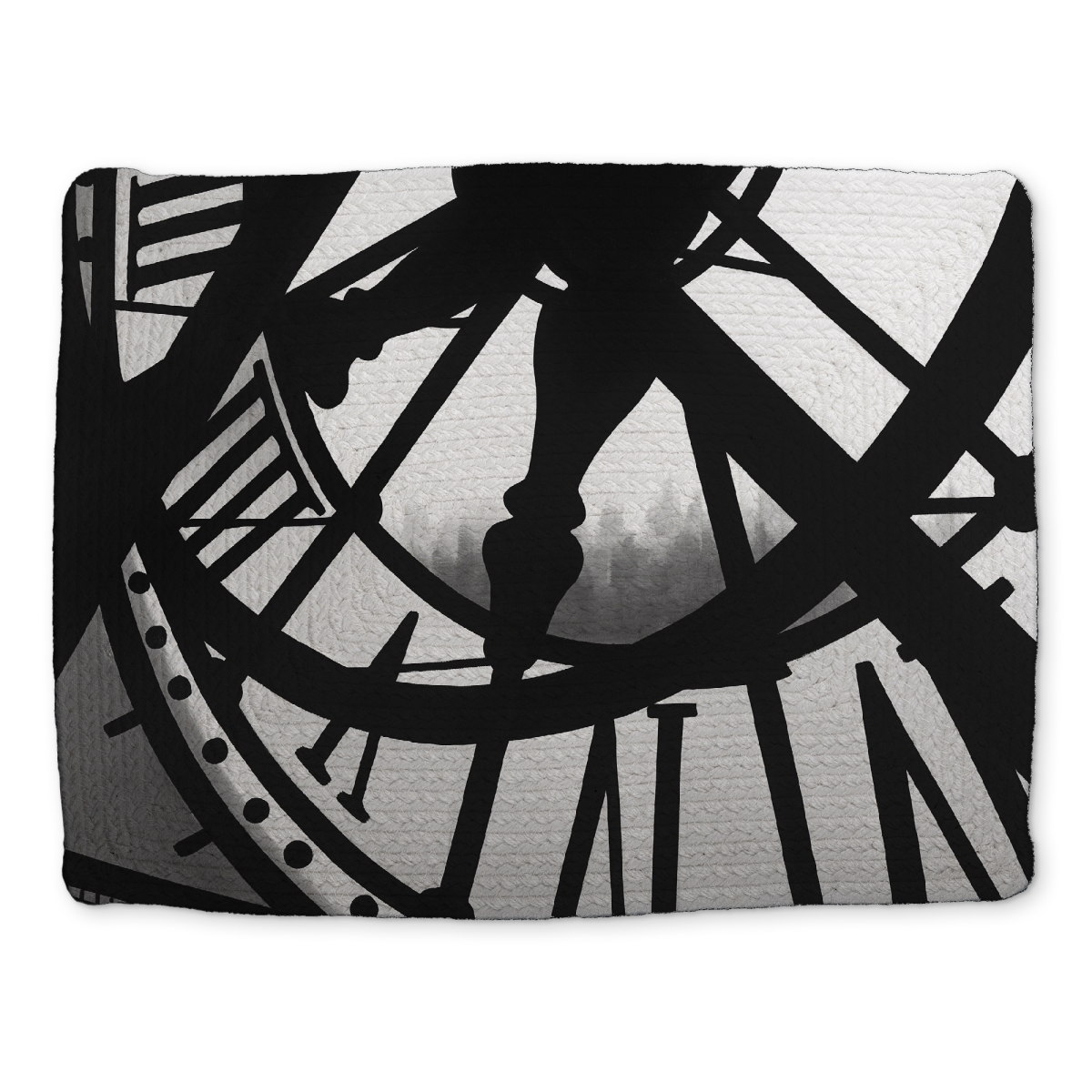Picture of Begin Home Decor CBPM1418KL32MV 14 x 18 in. Monochrome Braided Polyester Placemat - Home Decor Giant Clock