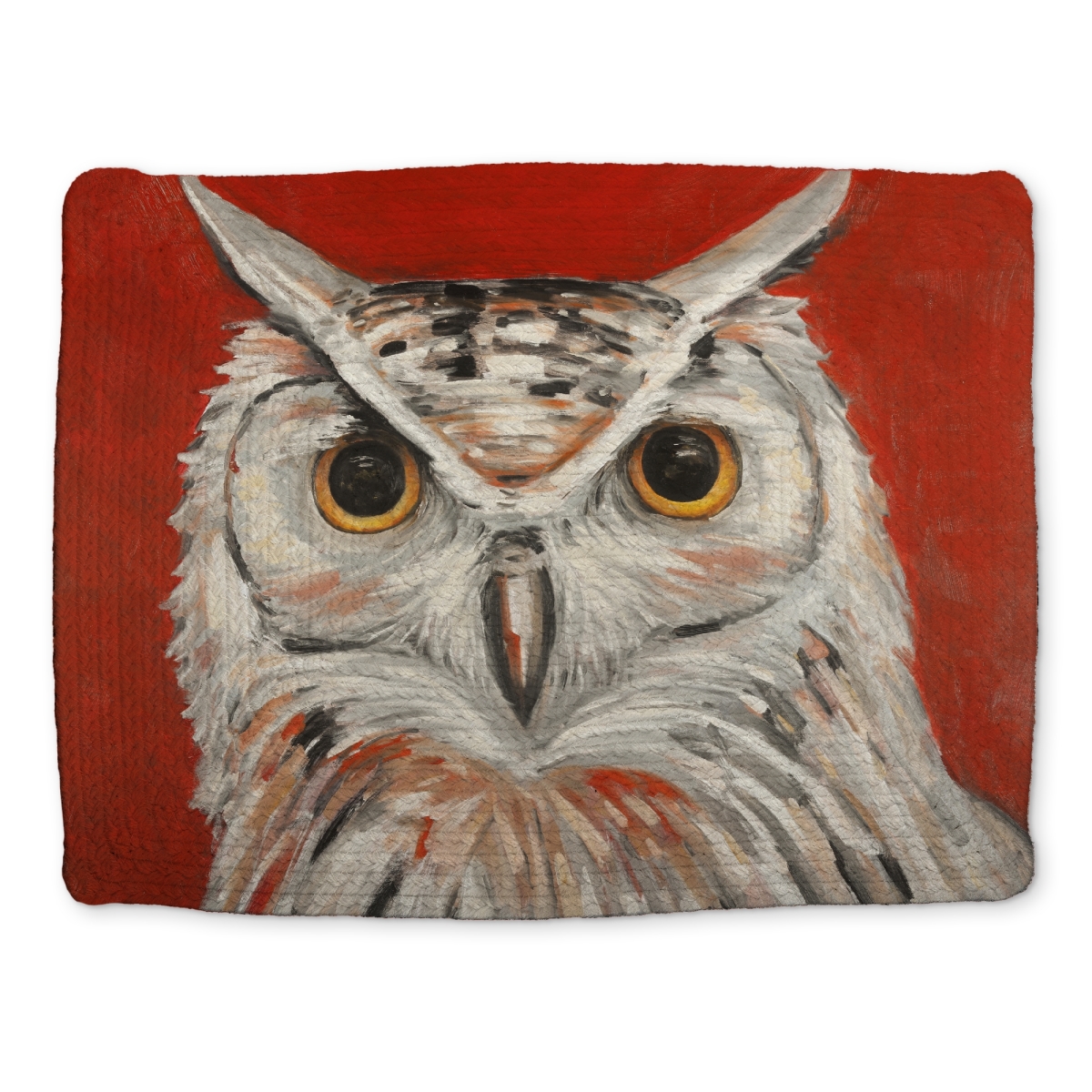 Picture of Begin Home Decor CBPM1418S73G7S 14 x 18 in. Colorful Eagle Owl Placemat - Bedroom Bird Decor - Polyester