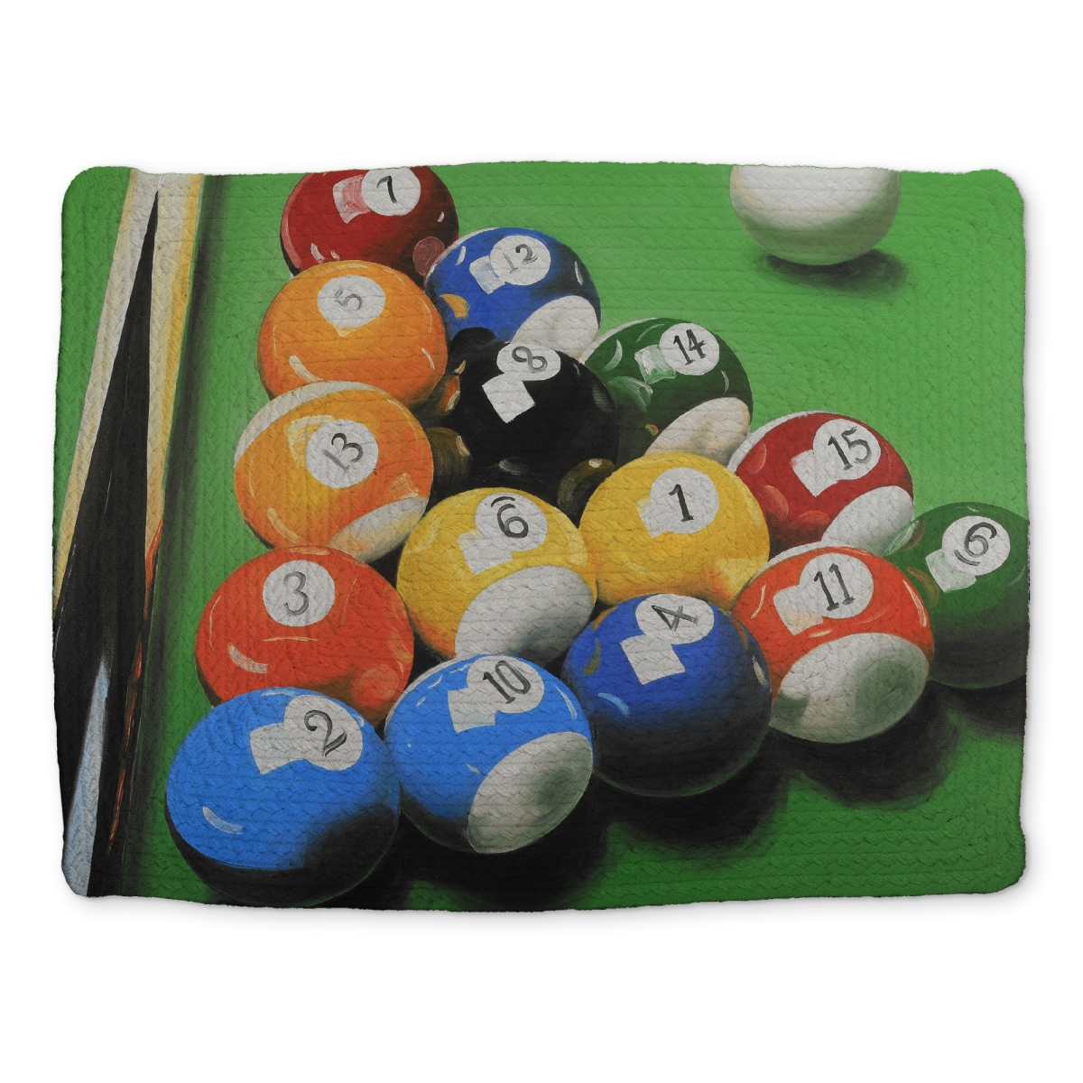 Picture of Begin Home Decor CBPM14189GLR0T 14 x 18 in. Blue Hyperrealist Man Cave Placemat - Pool Table Decor