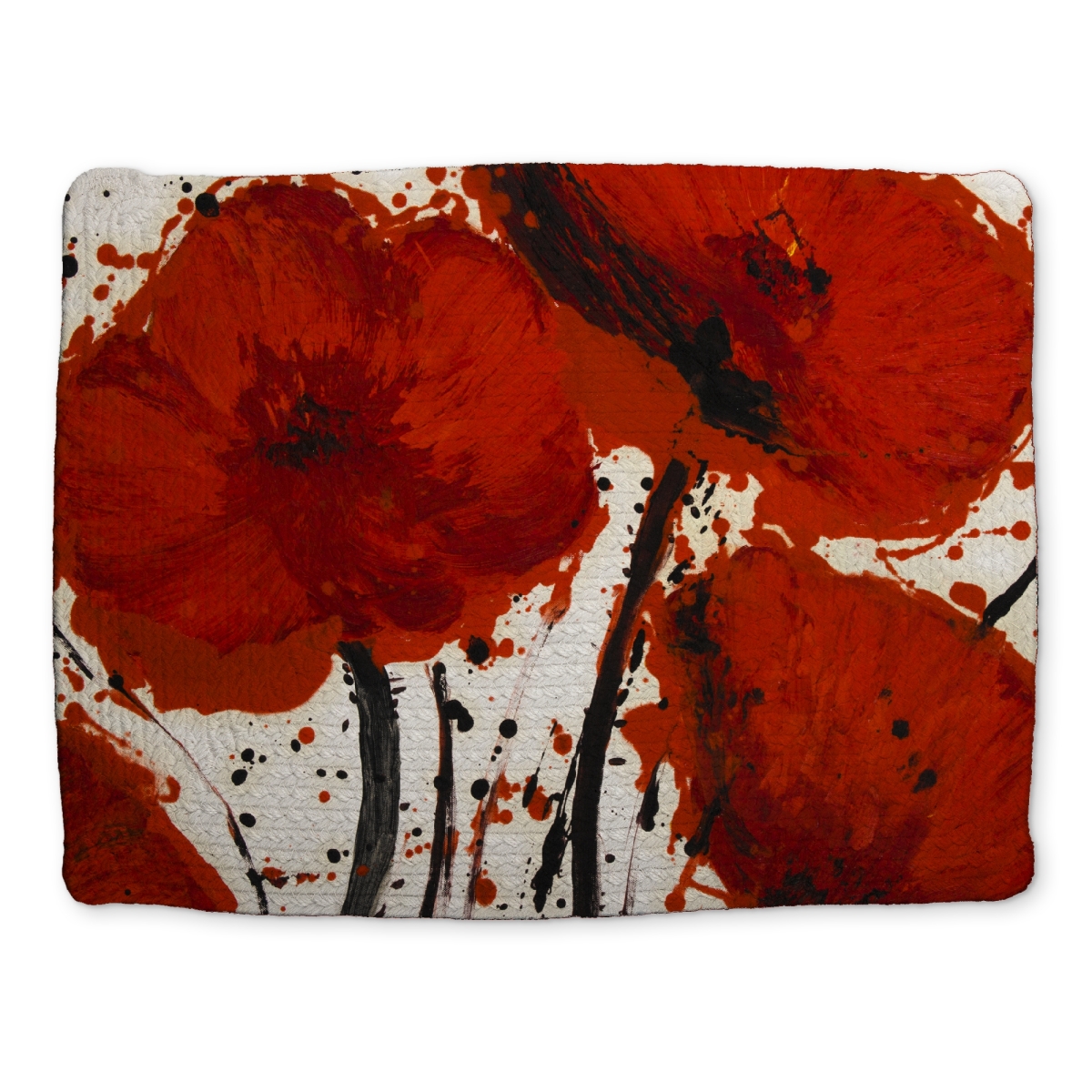 Picture of Begin Home Decor CBPM1418LJPJ54 14 x 18 in. Abstract Red Flowers Placemat - Polyester Home Decor