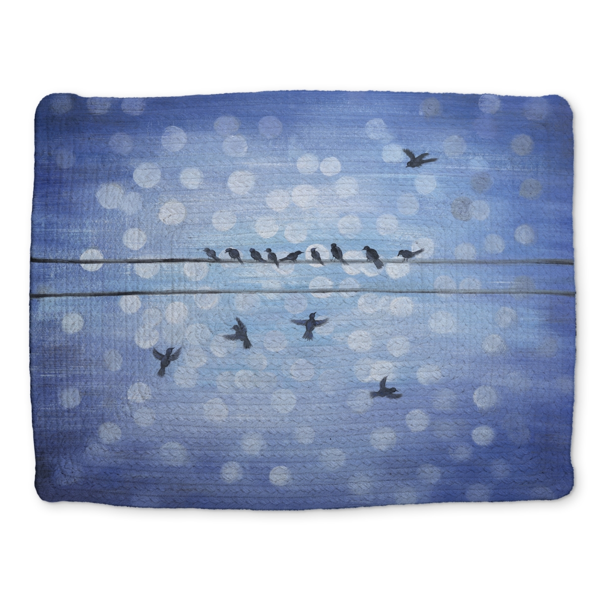 Picture of Begin Home Decor CBPM1418SROIDN 14 x 18 in. Birds on A Wire Braided Placemat - Contemporary Home Decor