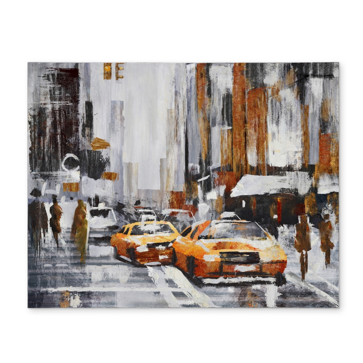 Picture of Begin Home Decor CPPM1418OOX6VR 14 x 18 in. Contemporary Brown Polyester Placemat - Abstract Citystreet Decor