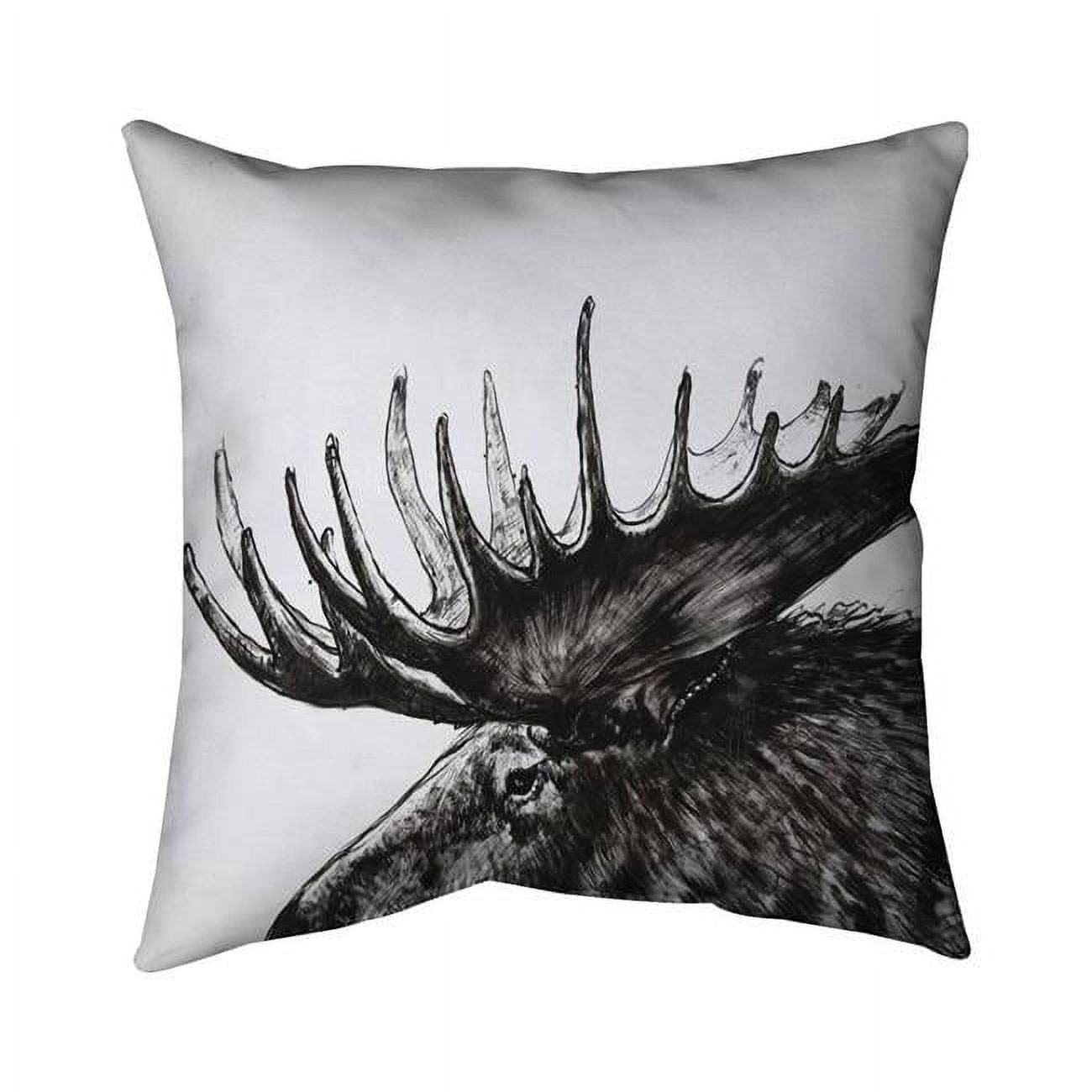 18 x 18 in. Moose Plume-Double Sided Print Indoor Pillow