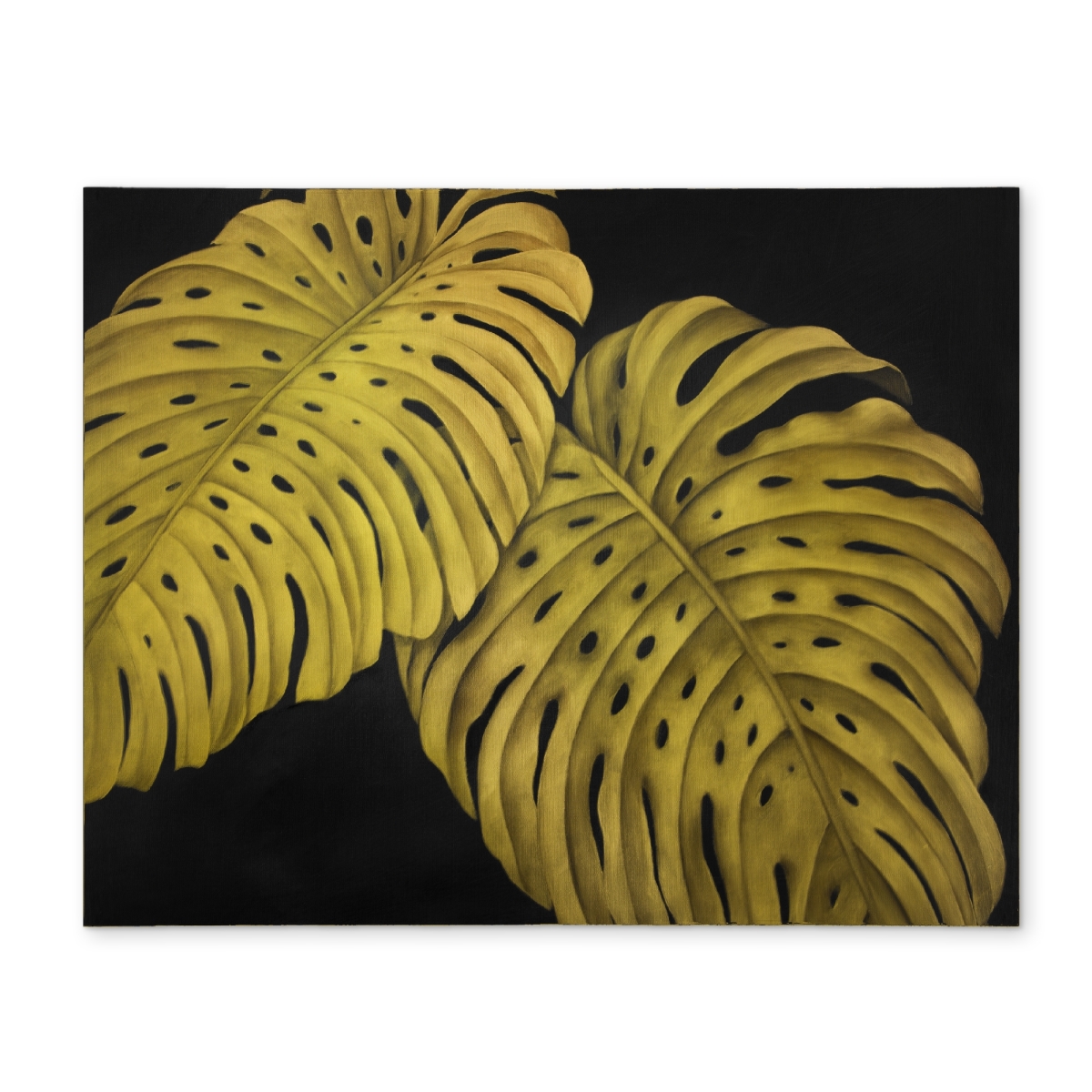 Picture of Begin Home Decor CPPM1418LQPITP 14 x 18 in. Gold Monstera Yellow Exotic Bedroom Polyester Placemat Decor