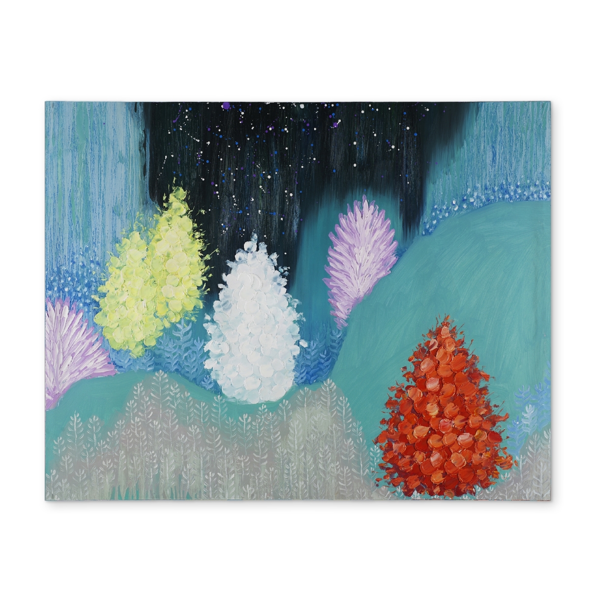 Picture of Begin Home Decor CPPM141889YQR3 14 x 18 in. Mysterious Colorful Forest Blue Landscapes Placemat - Home Decor