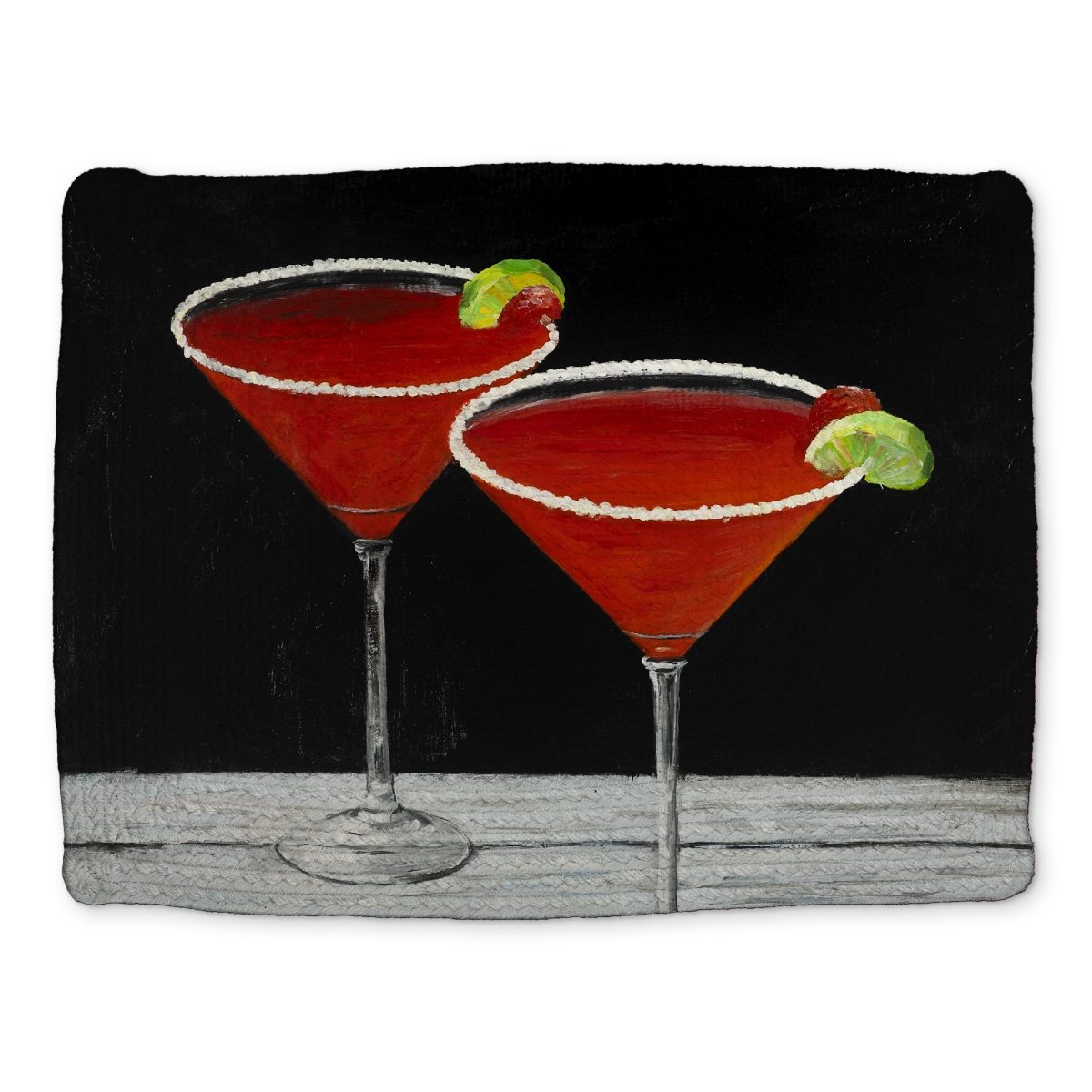Picture of Begin Home Decor CBPM14181NJU1B 14 x 18 in. Cosmopolitan Drink Braided Polyester Placemat - Home Decor