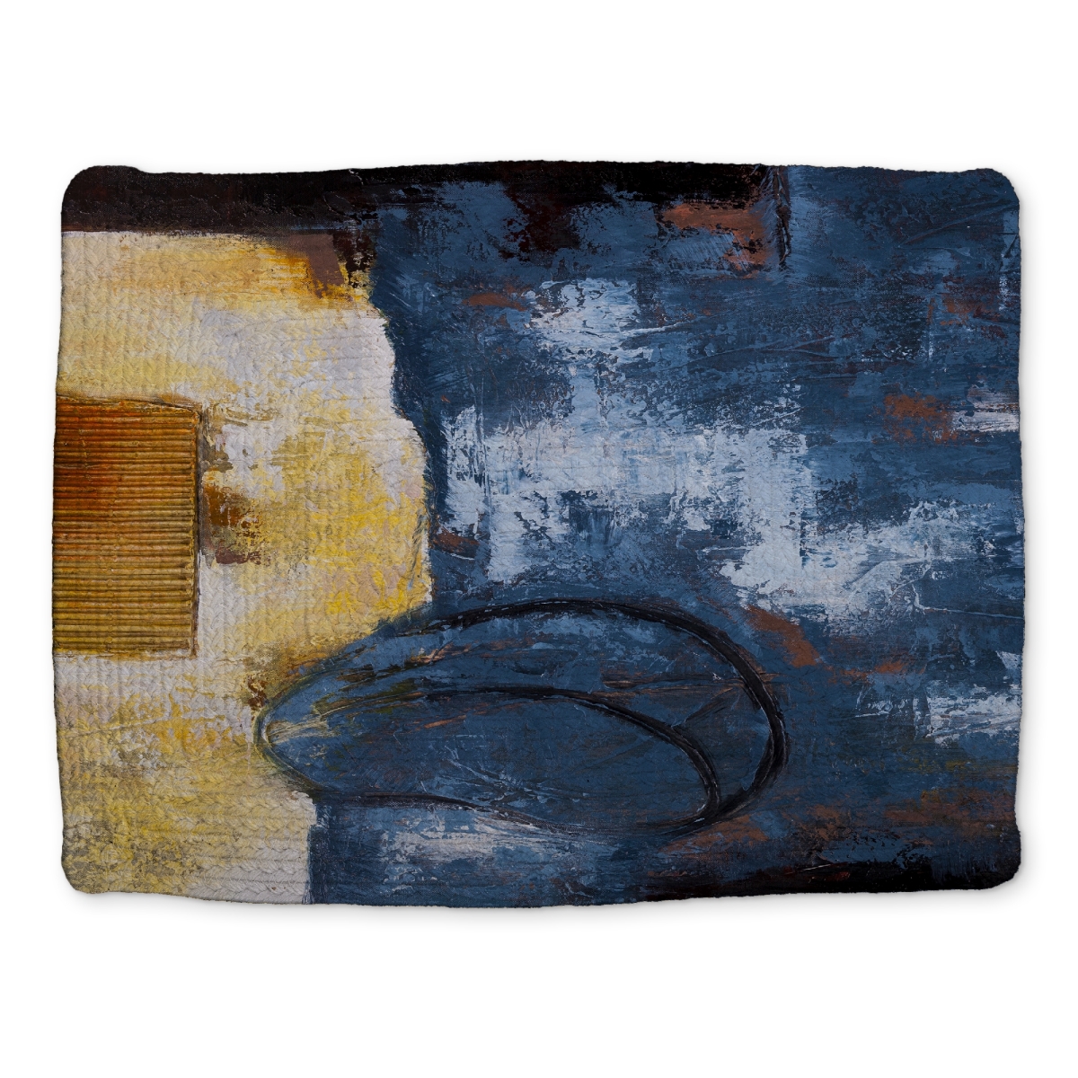Picture of Begin Home Decor CBPM14188C7XPA 14 x 18 in. Abstract Art Blue Bedroom Braided Polyester Placemat - Home Decor