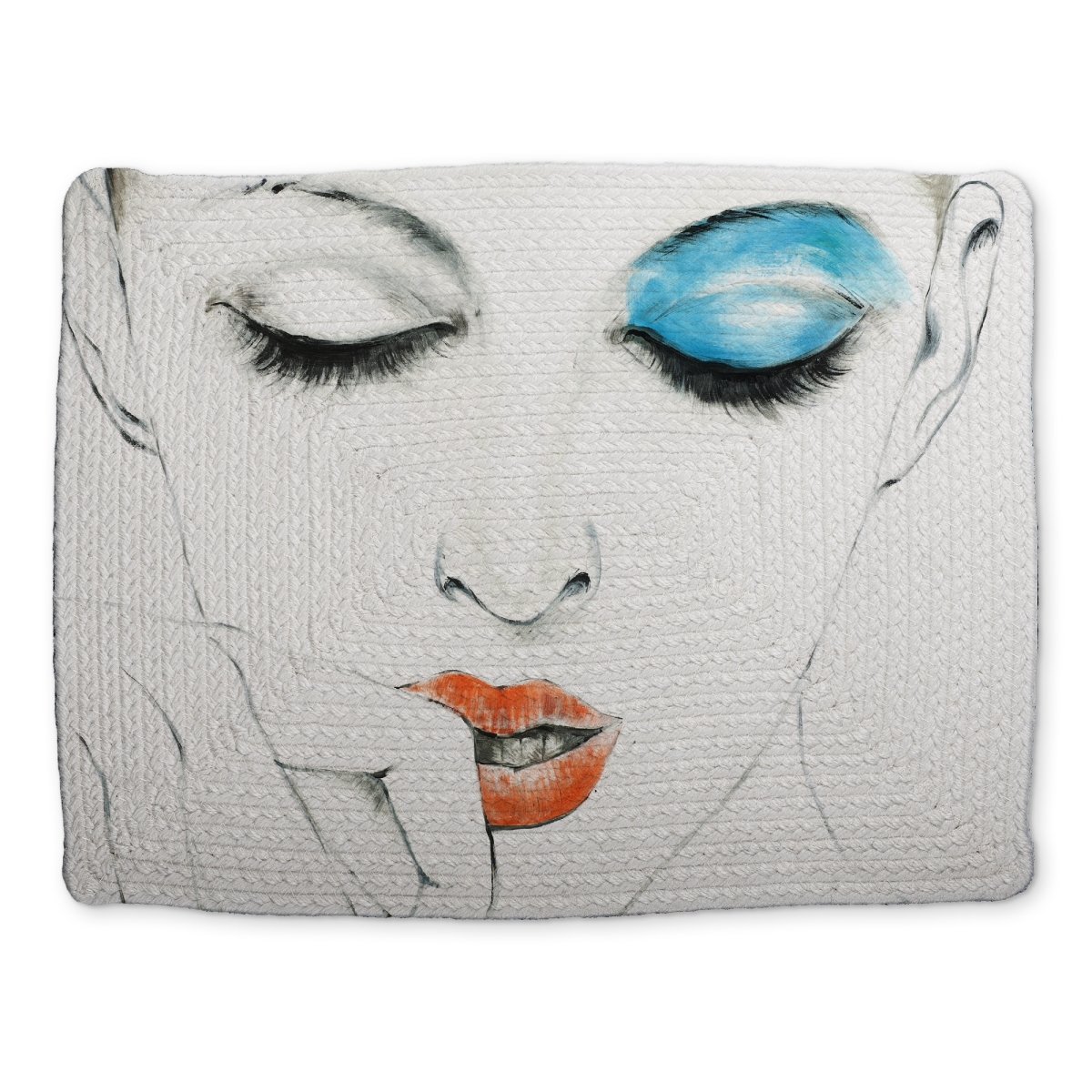 Picture of Begin Home Decor CBPM1418YBRO4O 14 x 18 in. Beauty Bedroom Braided Polyester Placemat - Pure Style Decor