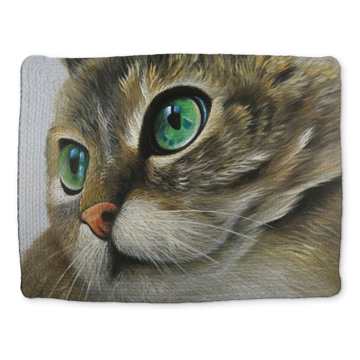 Picture of Begin Home Decor CBPM1418YTOBE7 14 x 18 in. Peaceful Cat Portrait Brown Animal Bedroom Placemat Decor