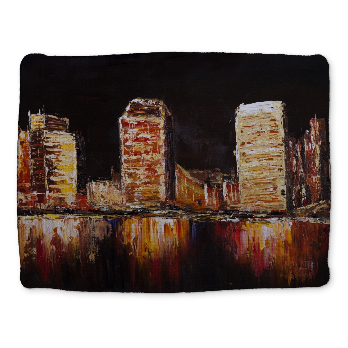 Picture of Begin Home Decor CBPM14182D1G6N 14 x 18 in. Cityscape Earth Colors Braided Polyester Placemat - Home Decor