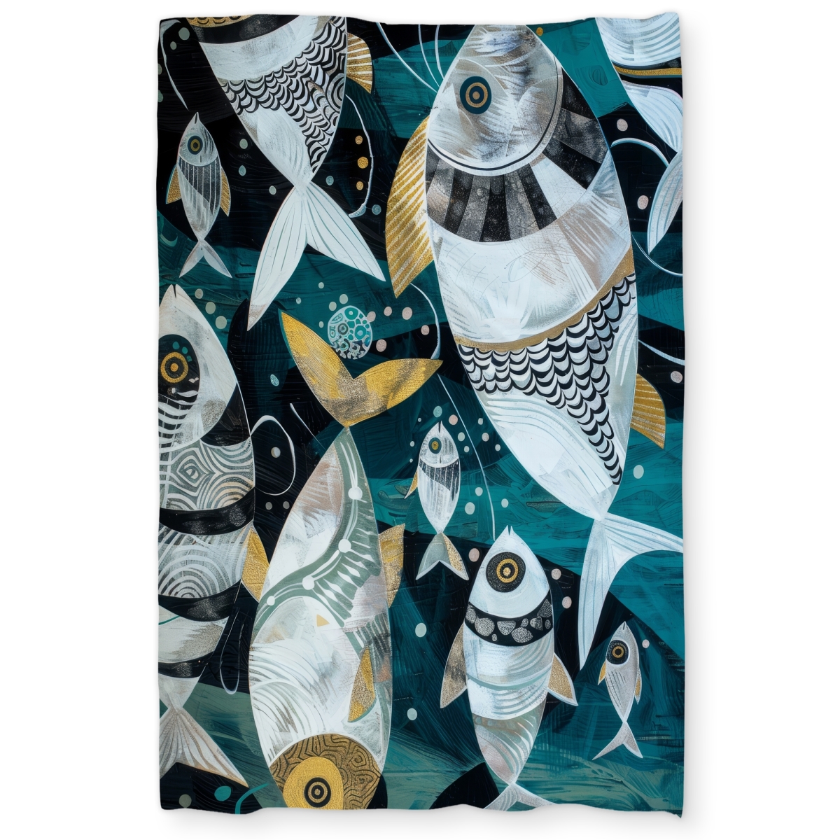 C1DCTSW0UJX472 School of Fish Gray Twin Size Duvet Cover - Stylish Home Decor