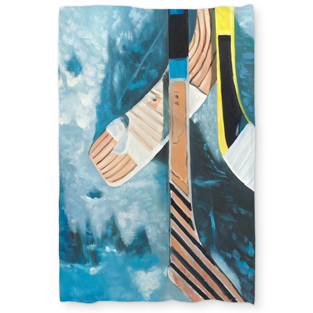 C1DCTXLWEA8GAC Hockey Sticks Man Cave Hyperrealist Twin Size Extra Long Duvet Cover - Home Decor
