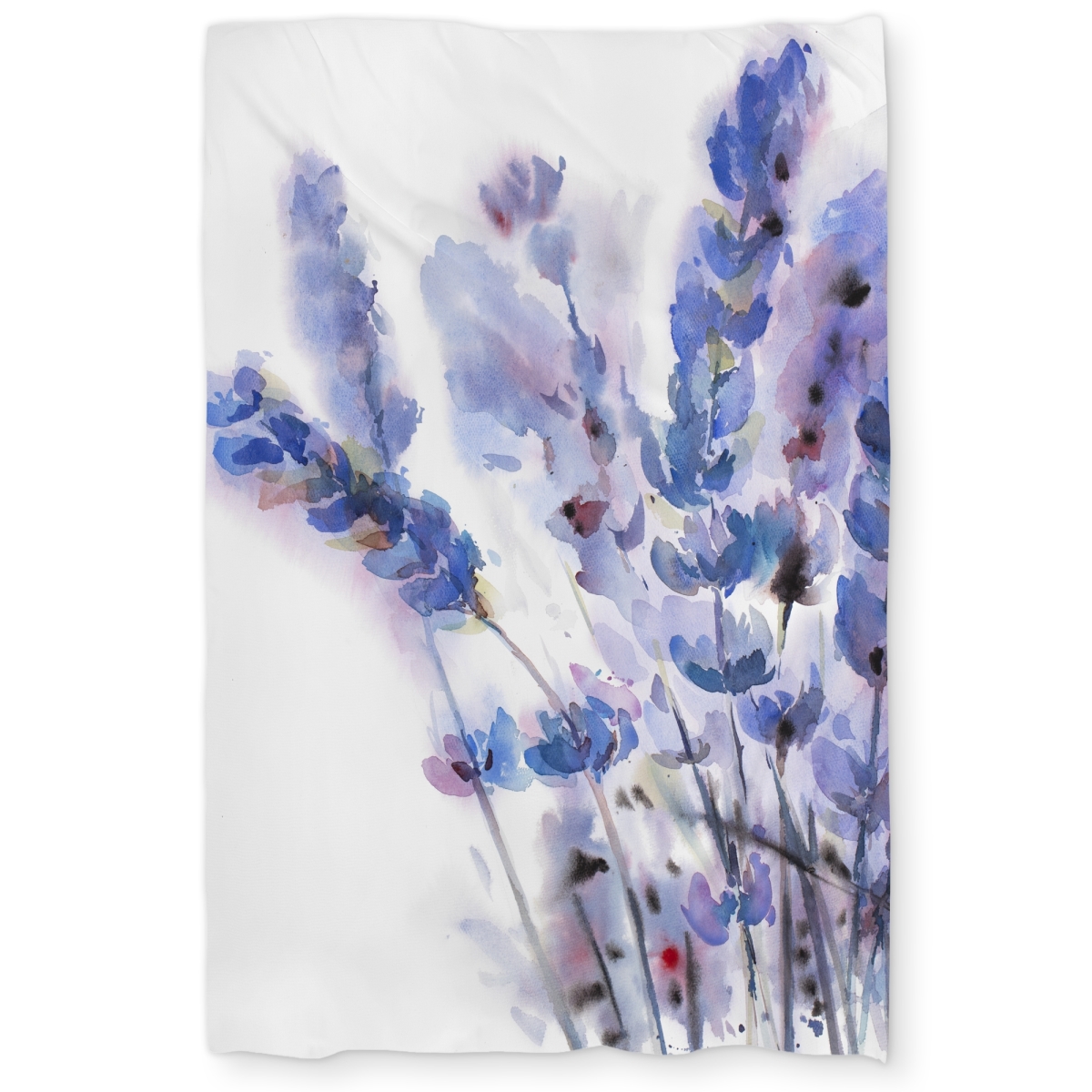 C1DCTXLWPJL05I Watercolor Lavender Flowers Twin Size Extra Long Duvet Cover - Rustic Floral Decor