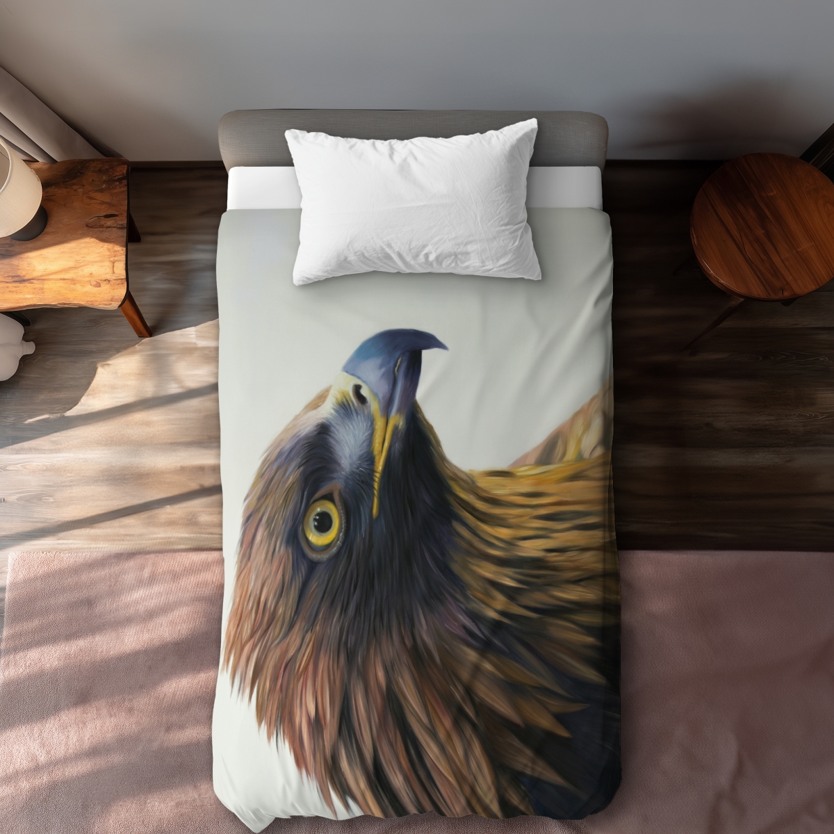 C1DCTXLW98S212 Brown-Headed Eagle Twin Size Extra Long Duvet Cover - Animals Bird Home Decor