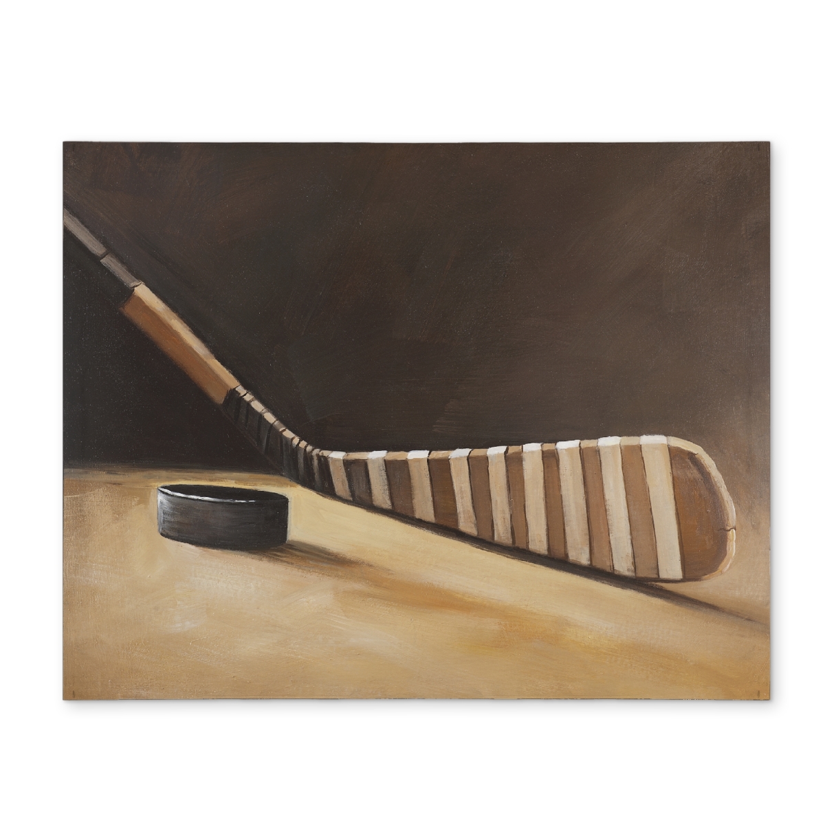 Picture of Begin Home Decor CPPM1418UDCMOM 14 x 18 in. Stick & Hockey Puck Brown Polyester Placemat - Home Decor
