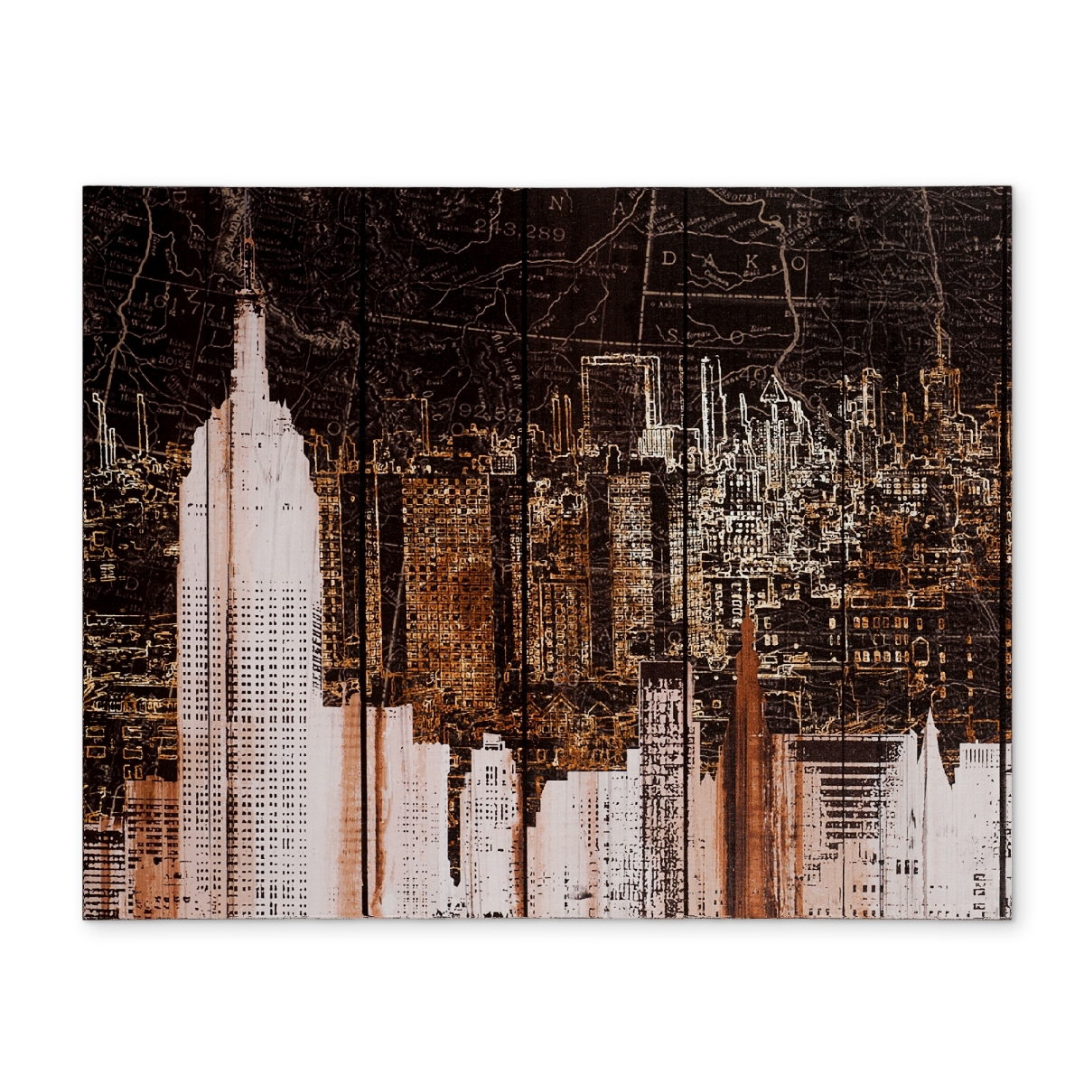 Picture of Begin Home Decor CPPM1418BQUDDE 14 x 18 in. Empire City York Brown Polyester Placemat - Home Decor