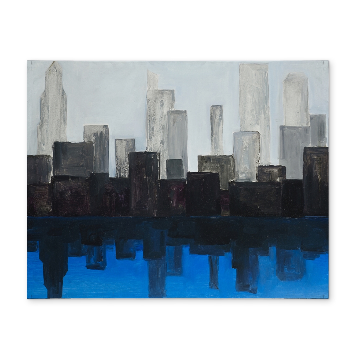 Picture of Begin Home Decor CPPM1418E8QR03 14 x 18 in. Blue City Polyester Placemat - Stylish Blue Bedroom Decor