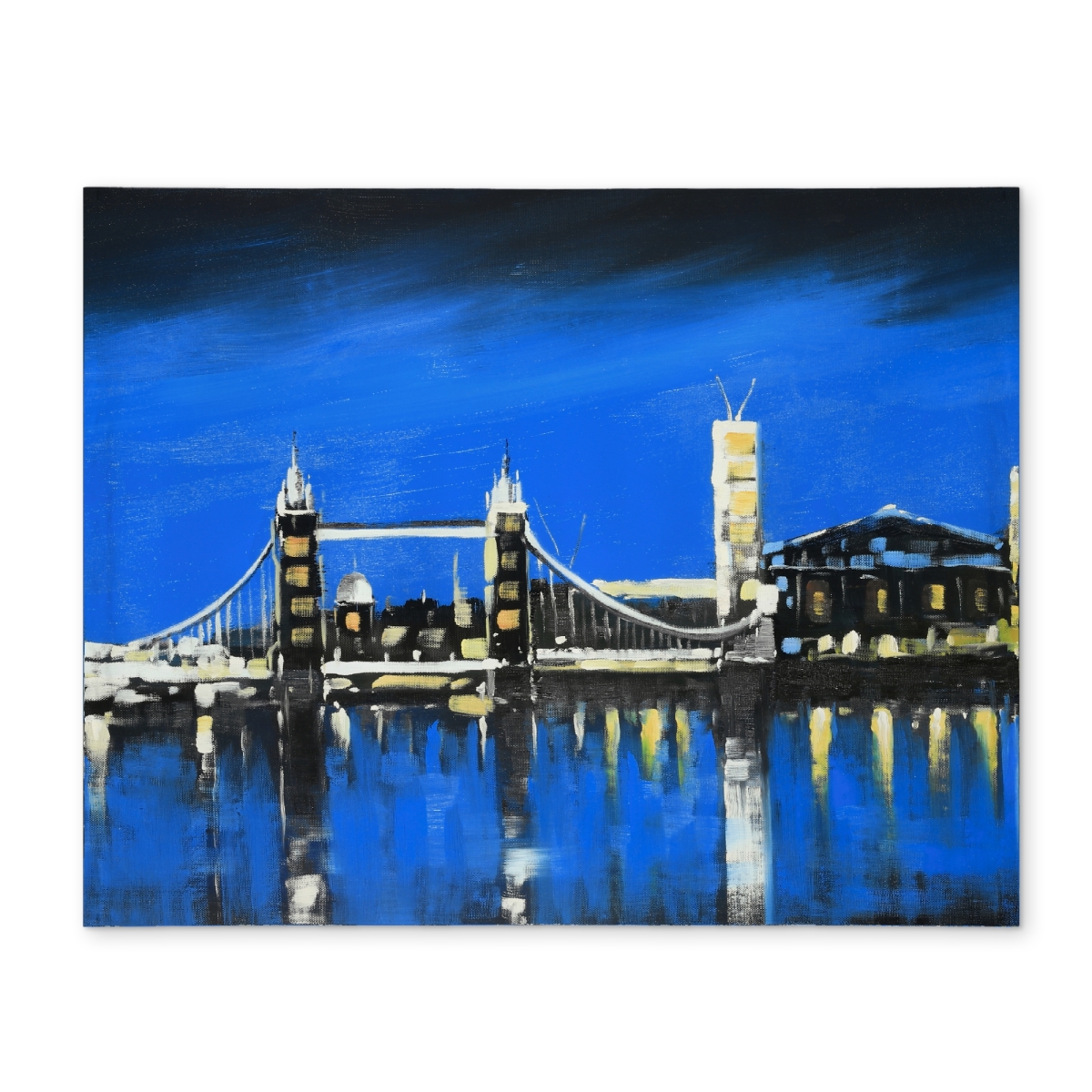 Picture of Begin Home Decor CPPM1418DFITSL 14 x 18 in. Blue Skyline of London Polyester Placemat - Home Decor