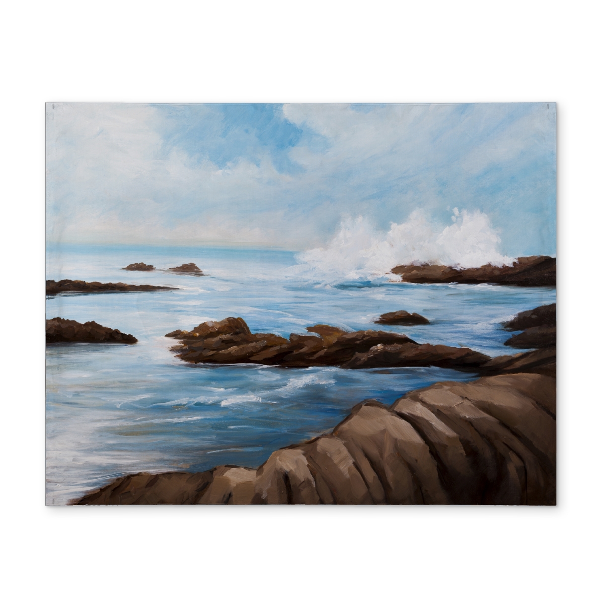 Picture of Begin Home Decor CPPM1418PK9KY9 14 x 18 in. Seaside Wave Sea Blue Bedroom Polyester Placemat - Home Decor